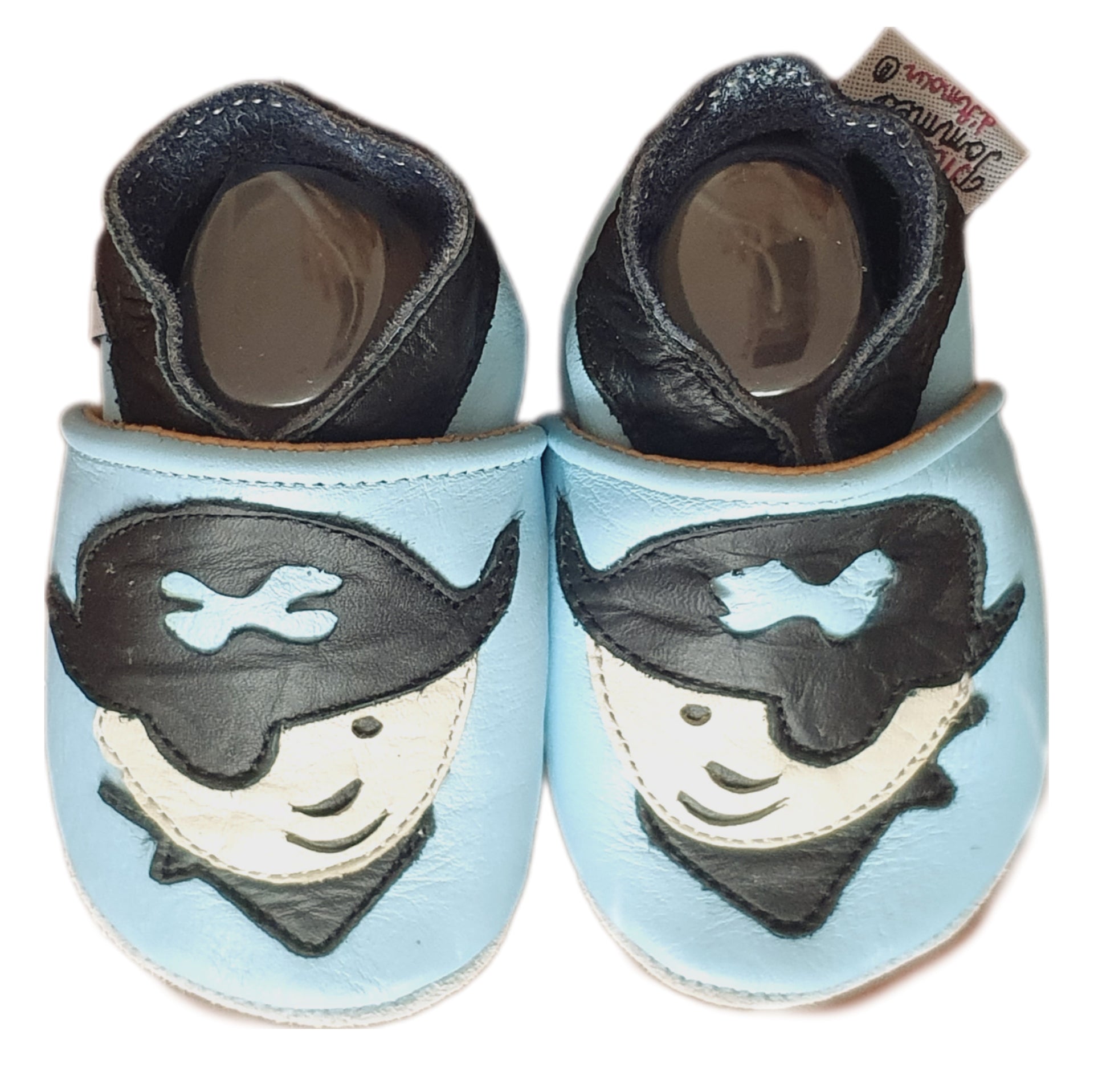 Chaussons en cuir garçon Pirate - Mes Pommes D'Amour Cadeaux naissance