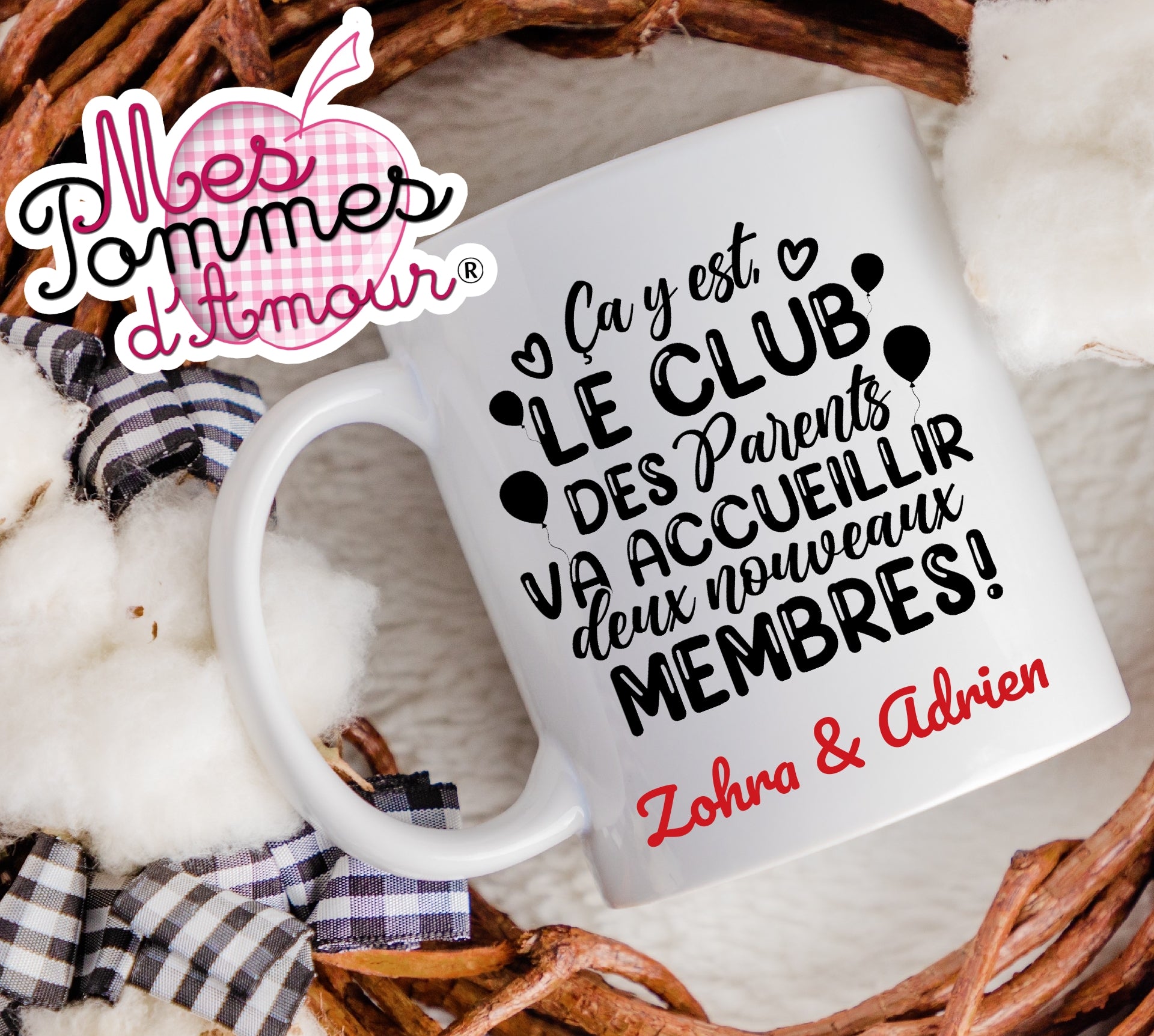 Mug Personnalisé pour Annonce de Grossesse 9 modèles au choix