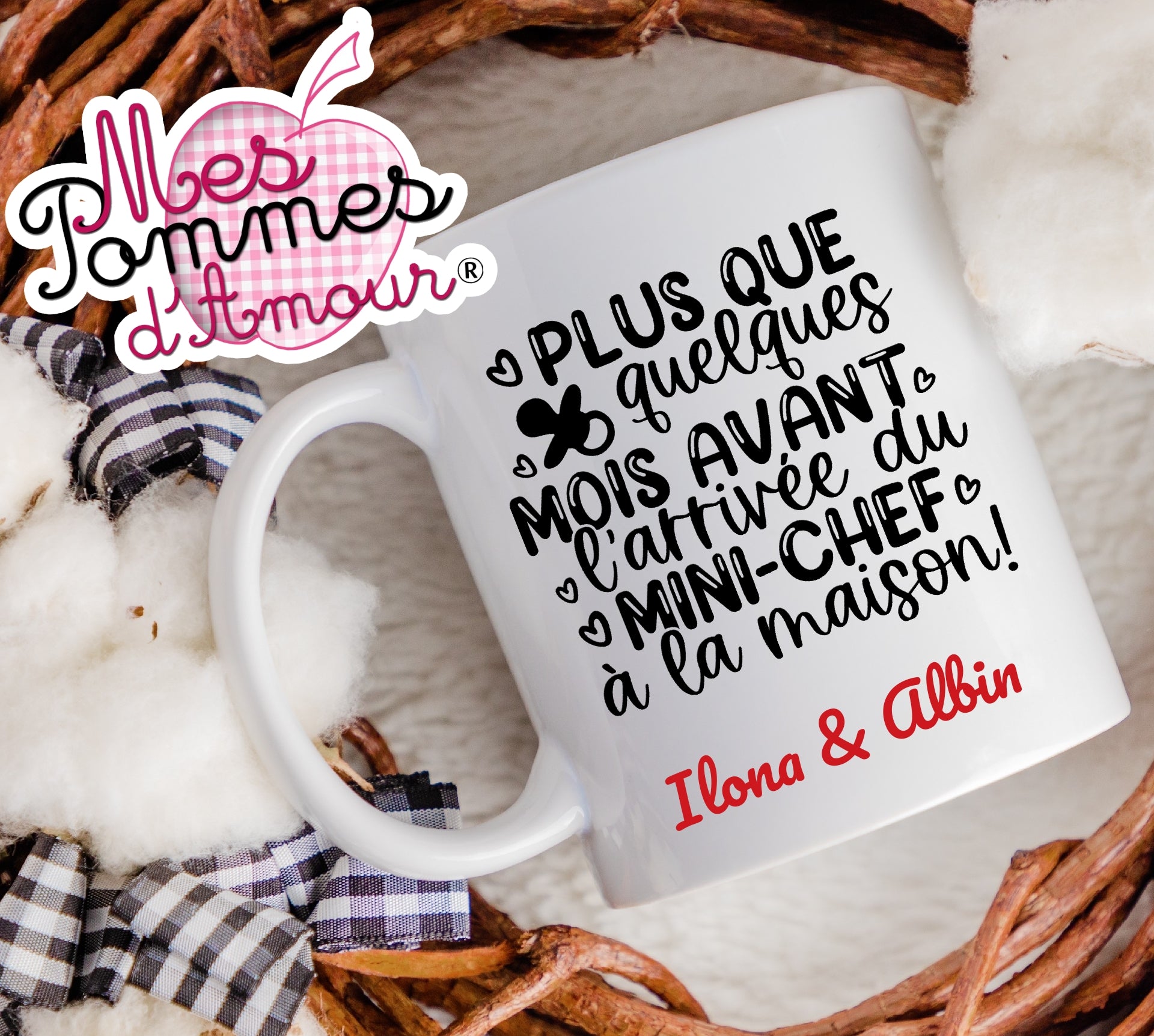 Mug Personnalisé pour Annonce de Grossesse 9 modèles au choix