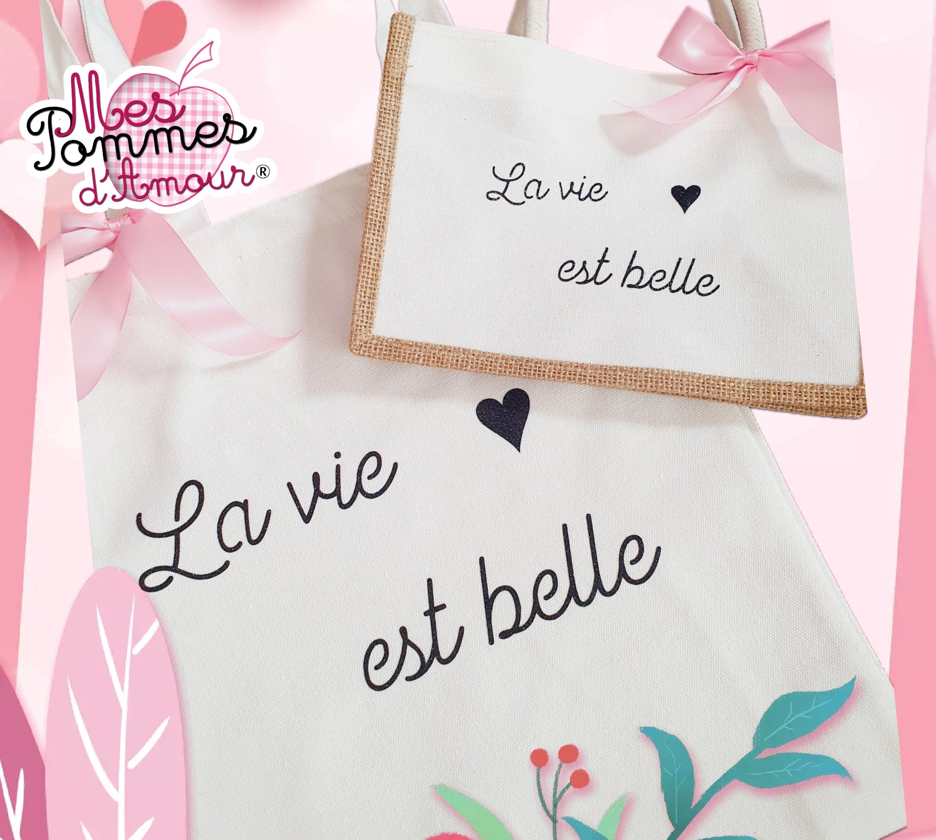 Duo Sacs cabas personnalisés