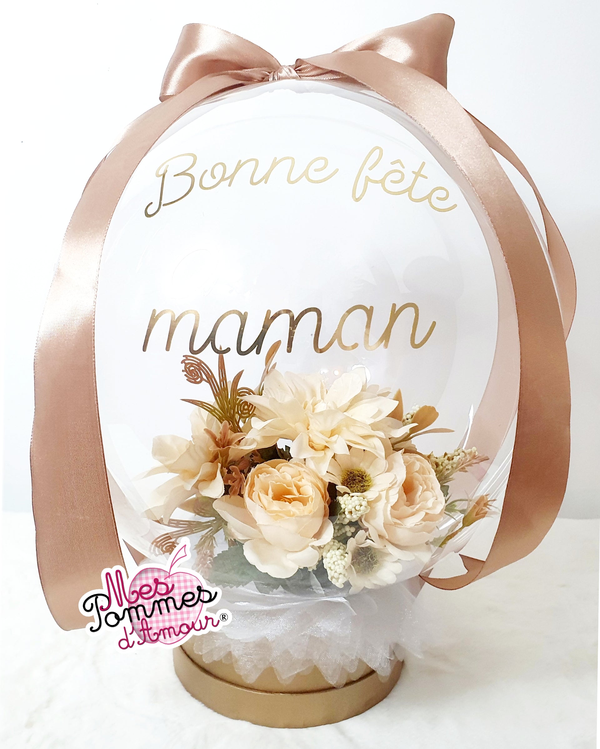 Ballon Bulle bouquet de fleurs petit modèle ( 45cm)