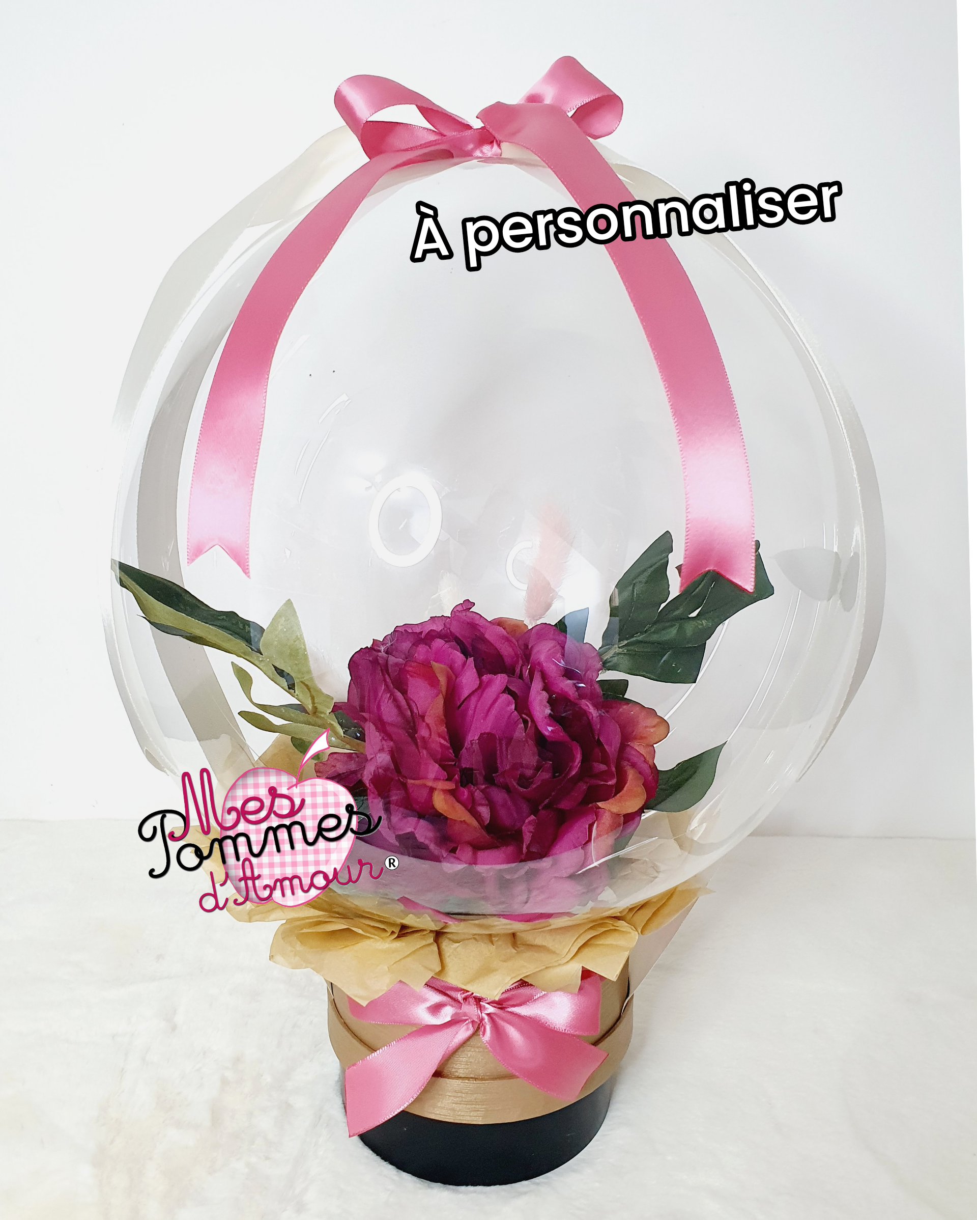 Ballon Bulle pivoine petit modèle 30/35cm