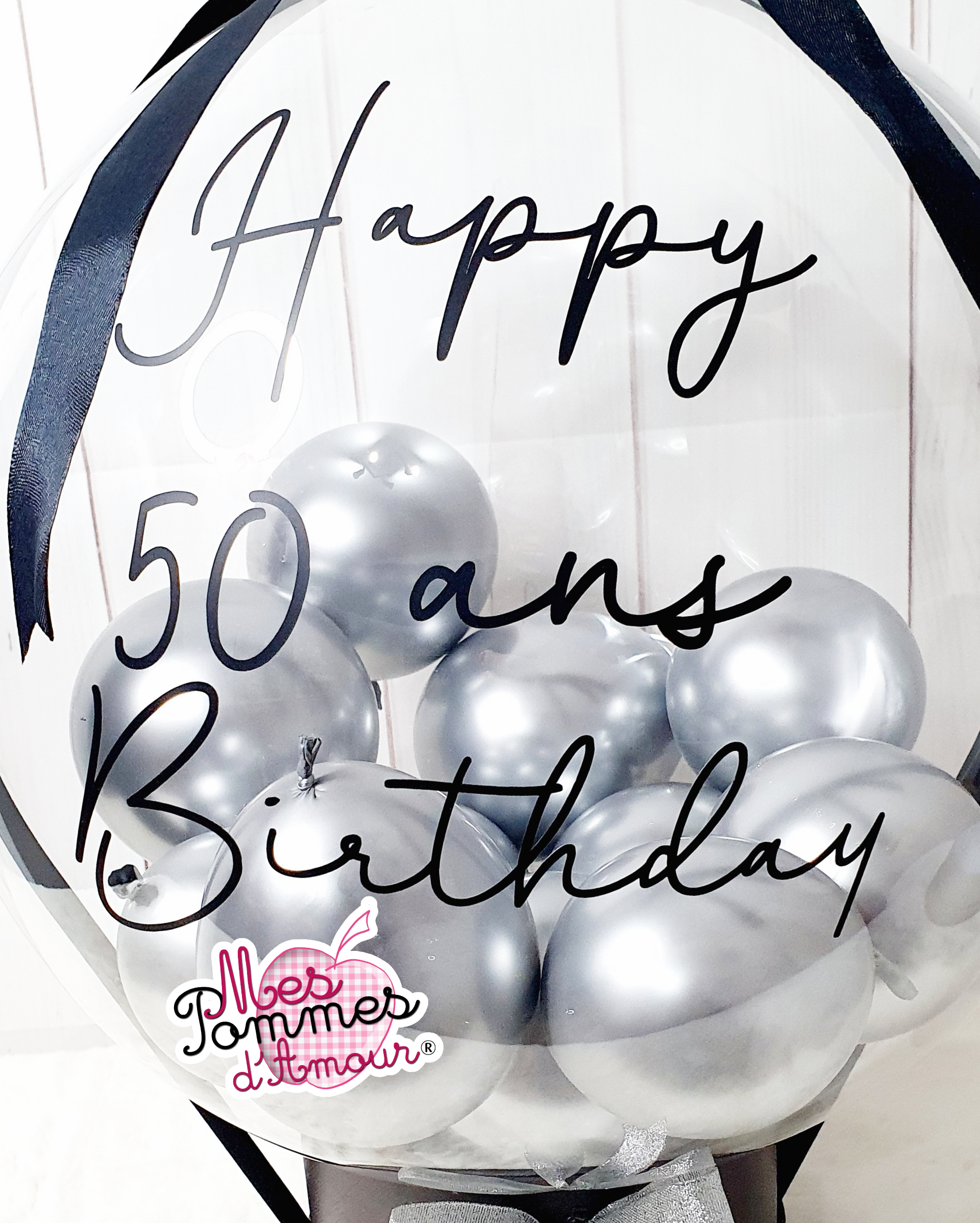 Ballon bulle et ballons coloris au choix