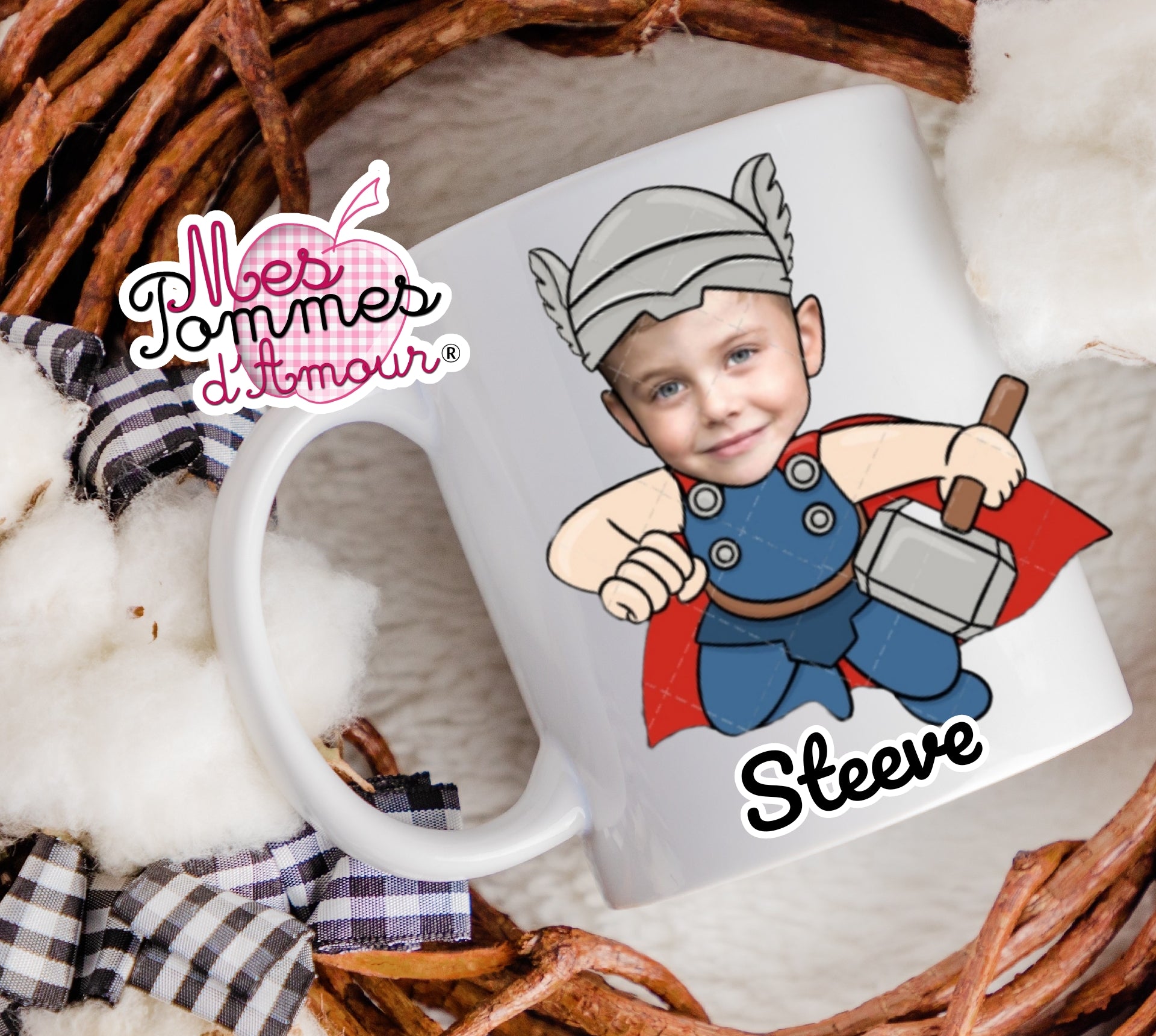 Mug personnalisé Photo Super Héros