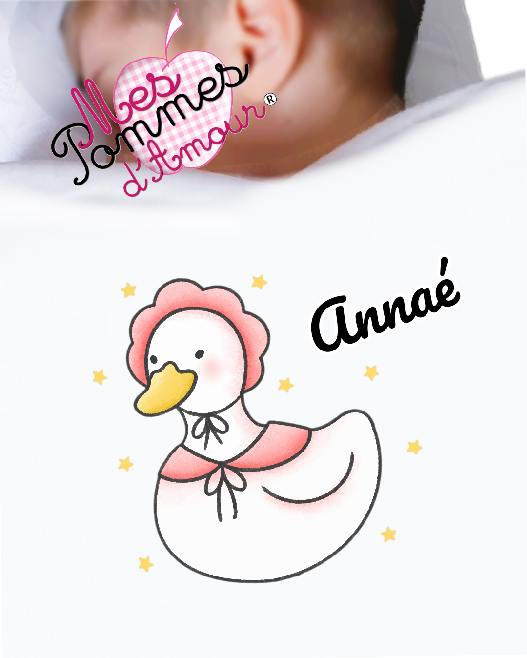 Couverture bébé personnalisée madame l'Oie