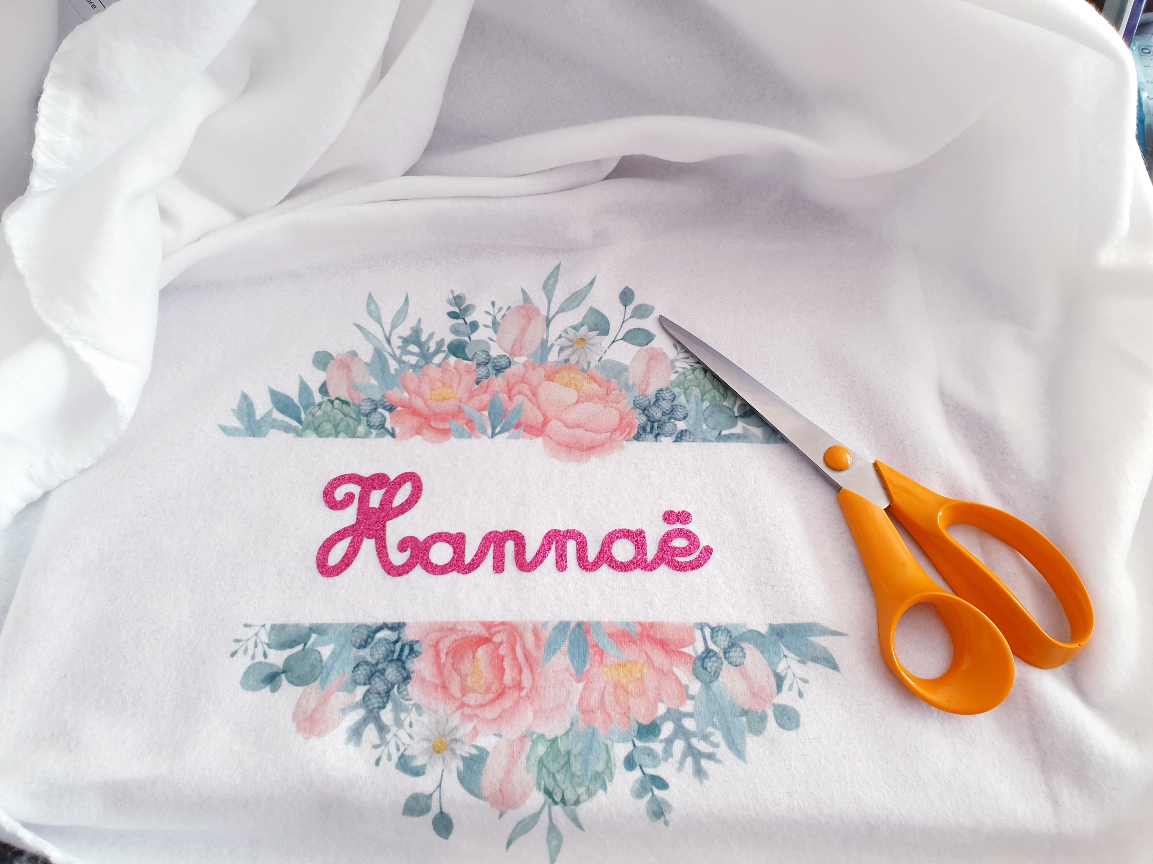 Couverture bébé personnalisée avion banderole