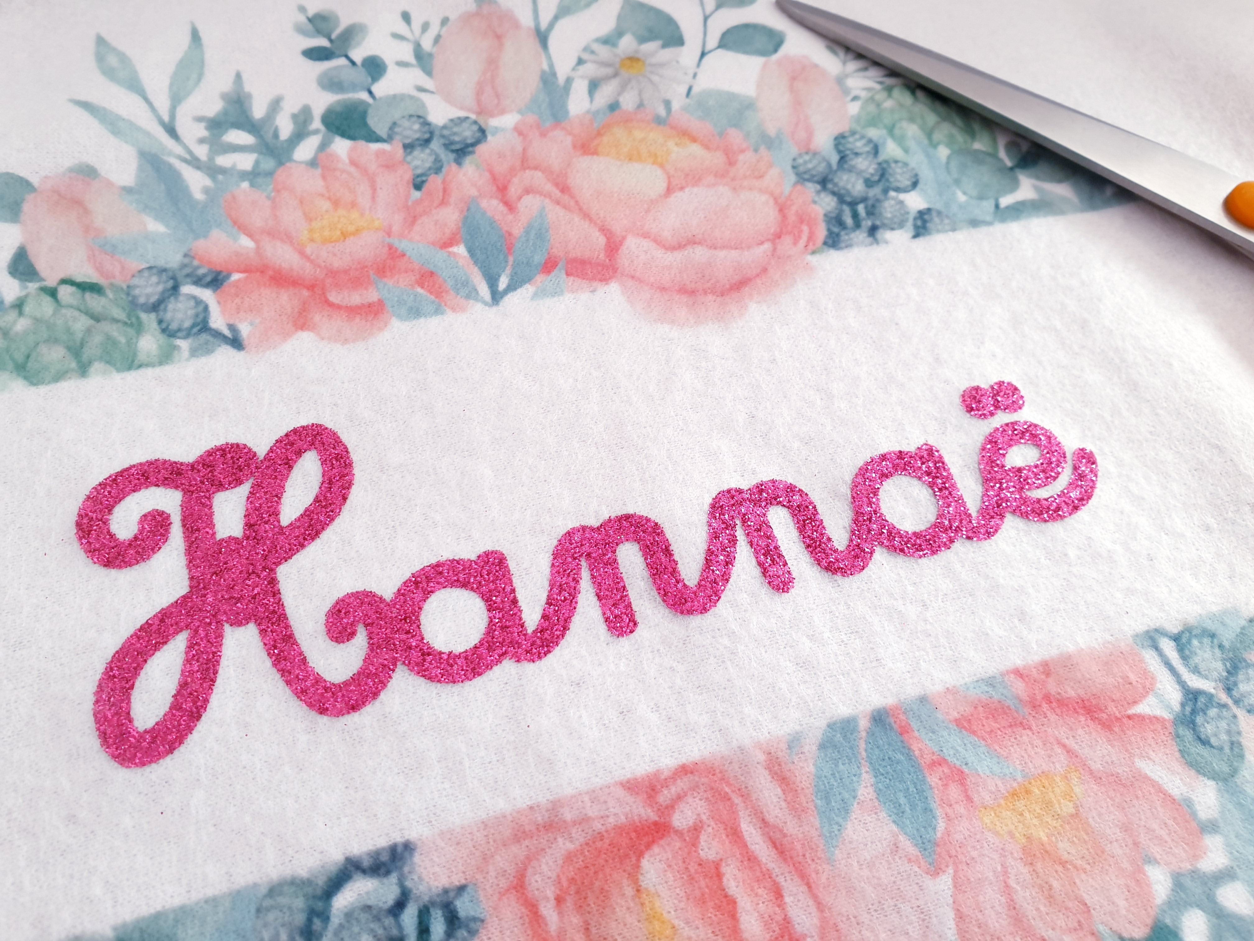 Couverture bébé fille personnalisée fleurs