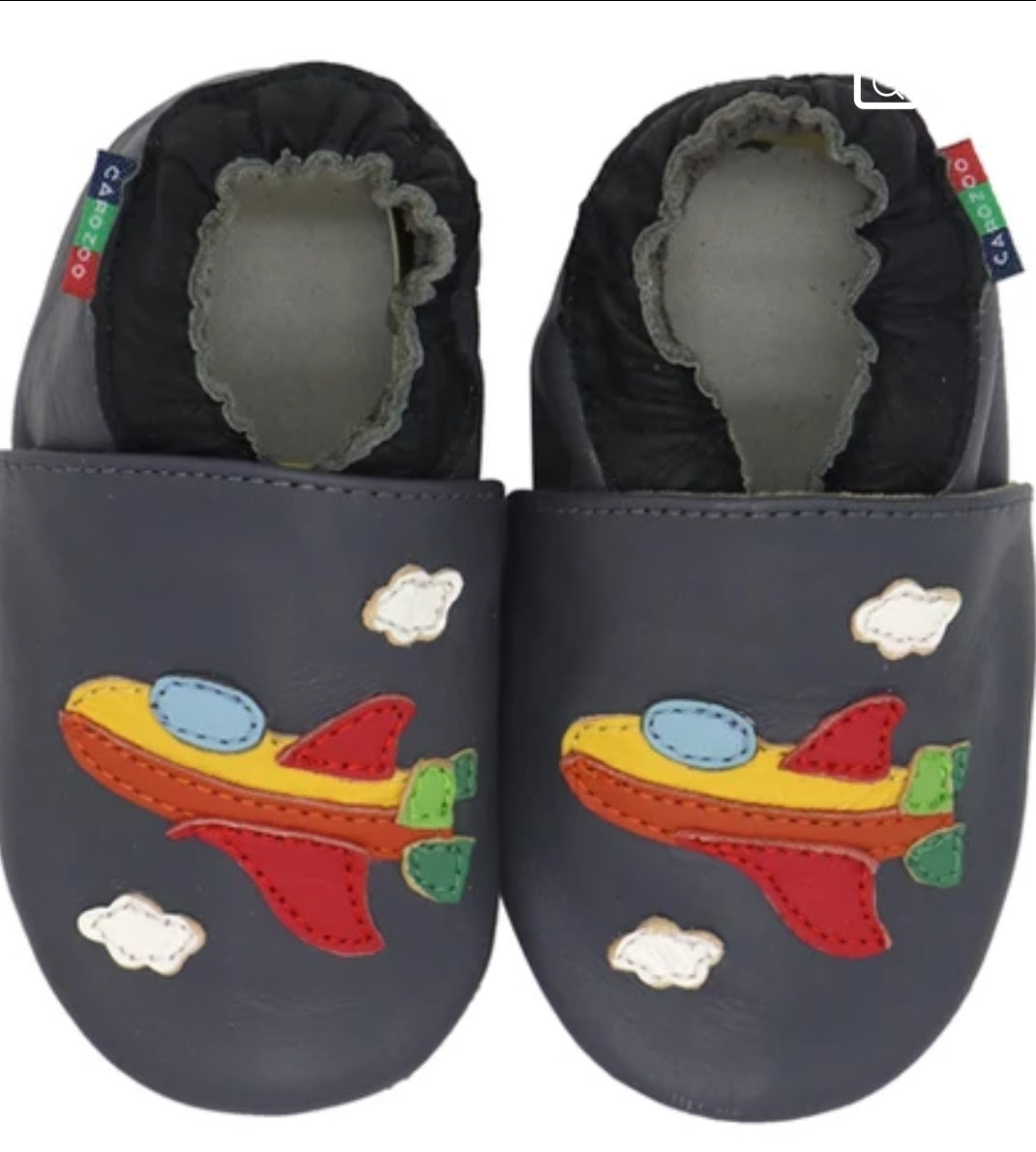 chaussons en cuir garçon Avion - Mes Pommes D'Amour Cadeaux naissance
