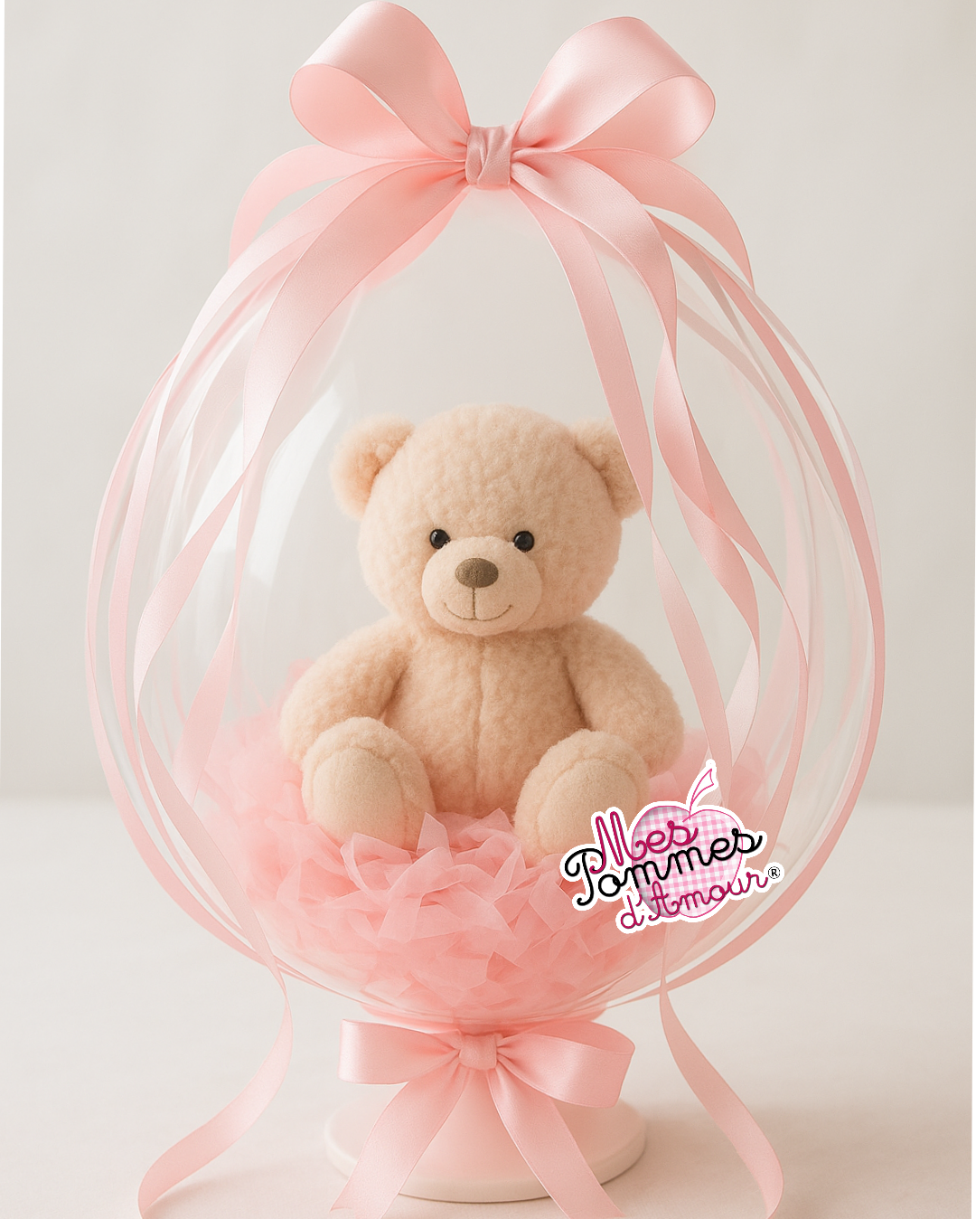 formation ballon bulle en ligne avec peluche