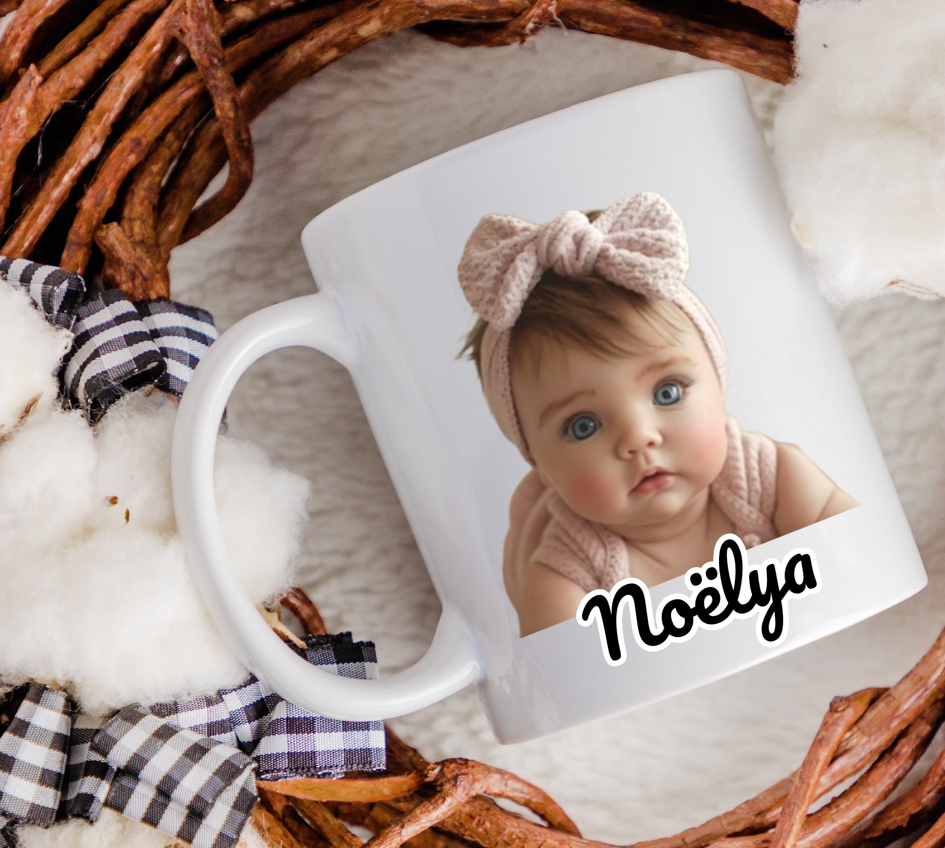 mug personnalisé avec photo et message
