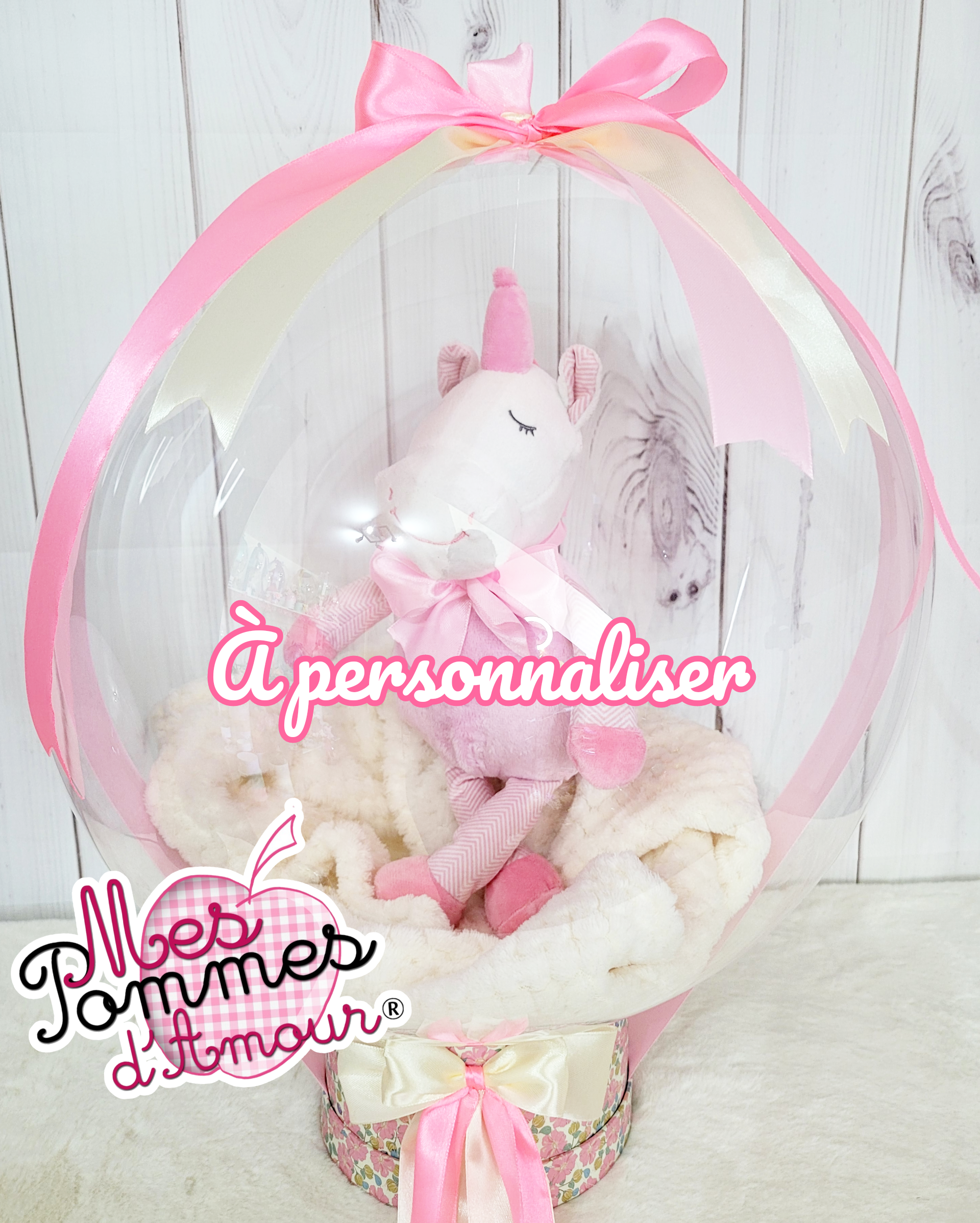 Ballon bulle et sa licorne debout