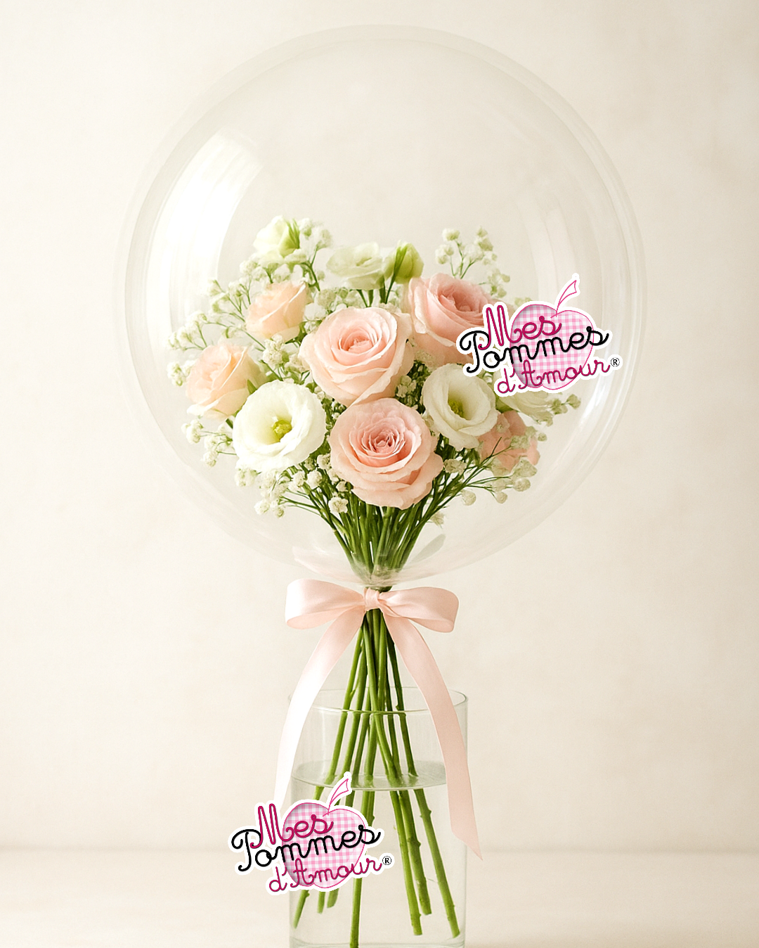 Formation ballon de bulle bouquet de fleurs naturelles apprentissage en vidéo ou en direct sur WhatsApp