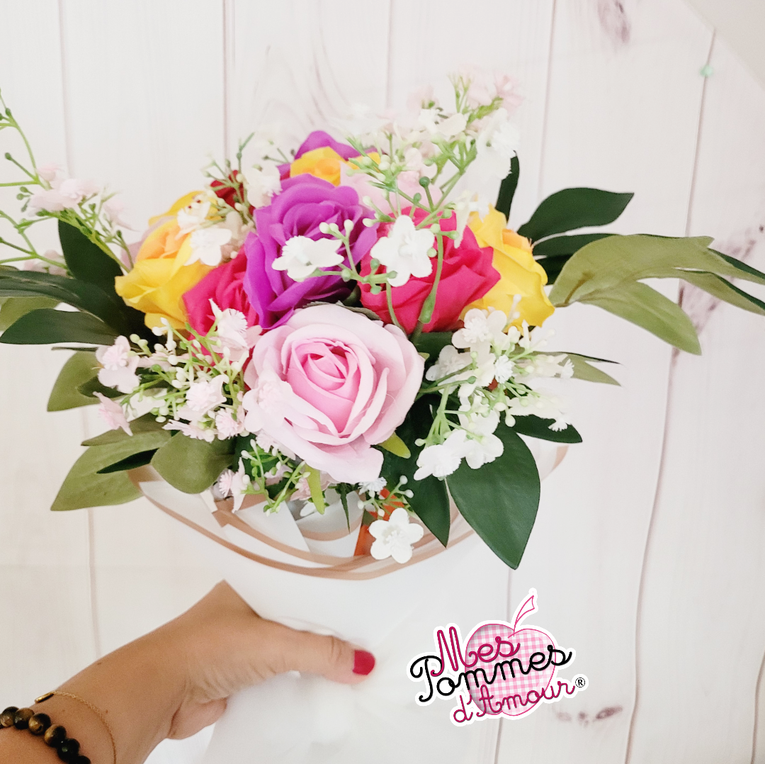 Bouquet coloré personnalisable