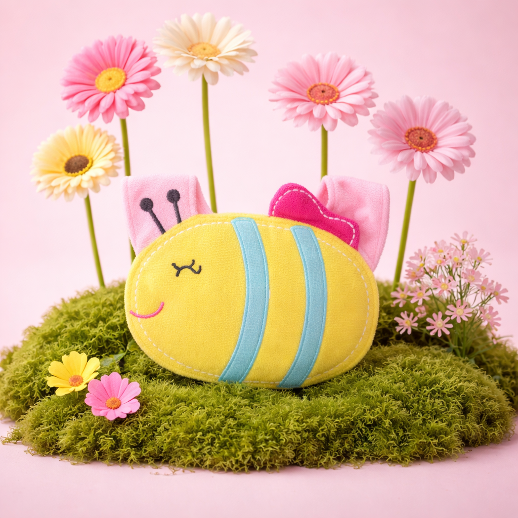 Bavoir Bébé "Petite abeille" en Coton Doux – Design Animalier