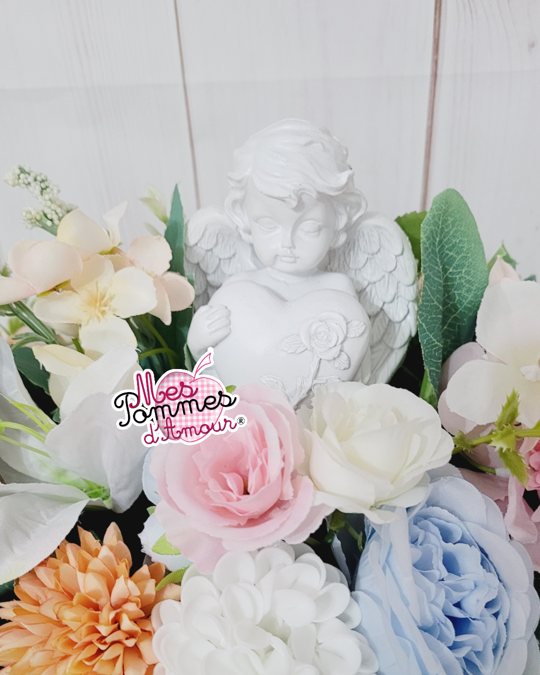 bouquet de fleur cadeau ange cherubin