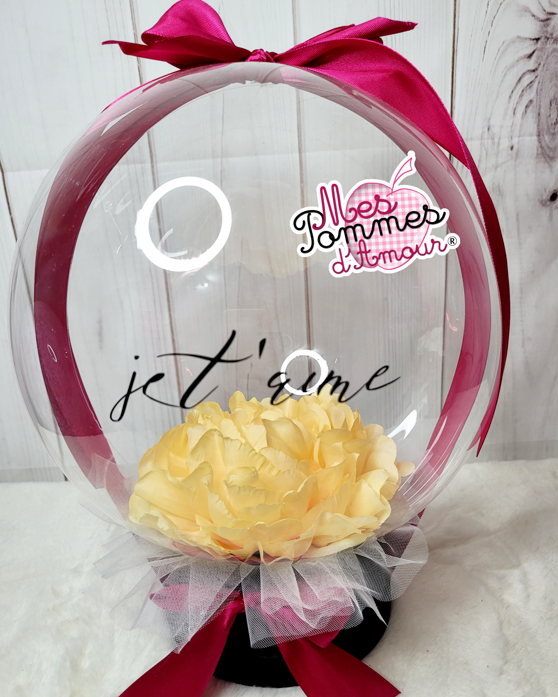 Ballon Bulle pivoine petit modèle 30/35cm