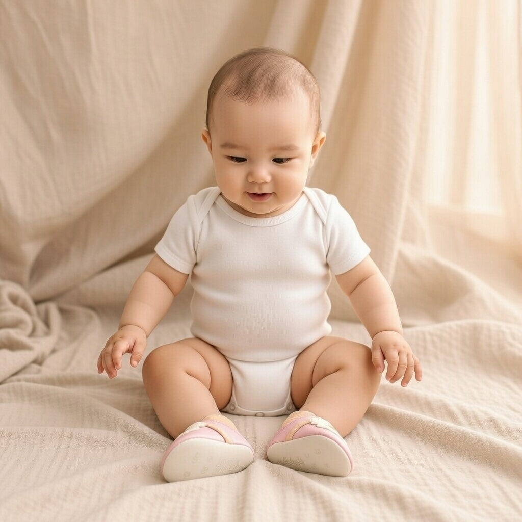 Chaussons en cuir souple pour fille modèle Mouton - Mes Pommes D'Amour Cadeaux naissance