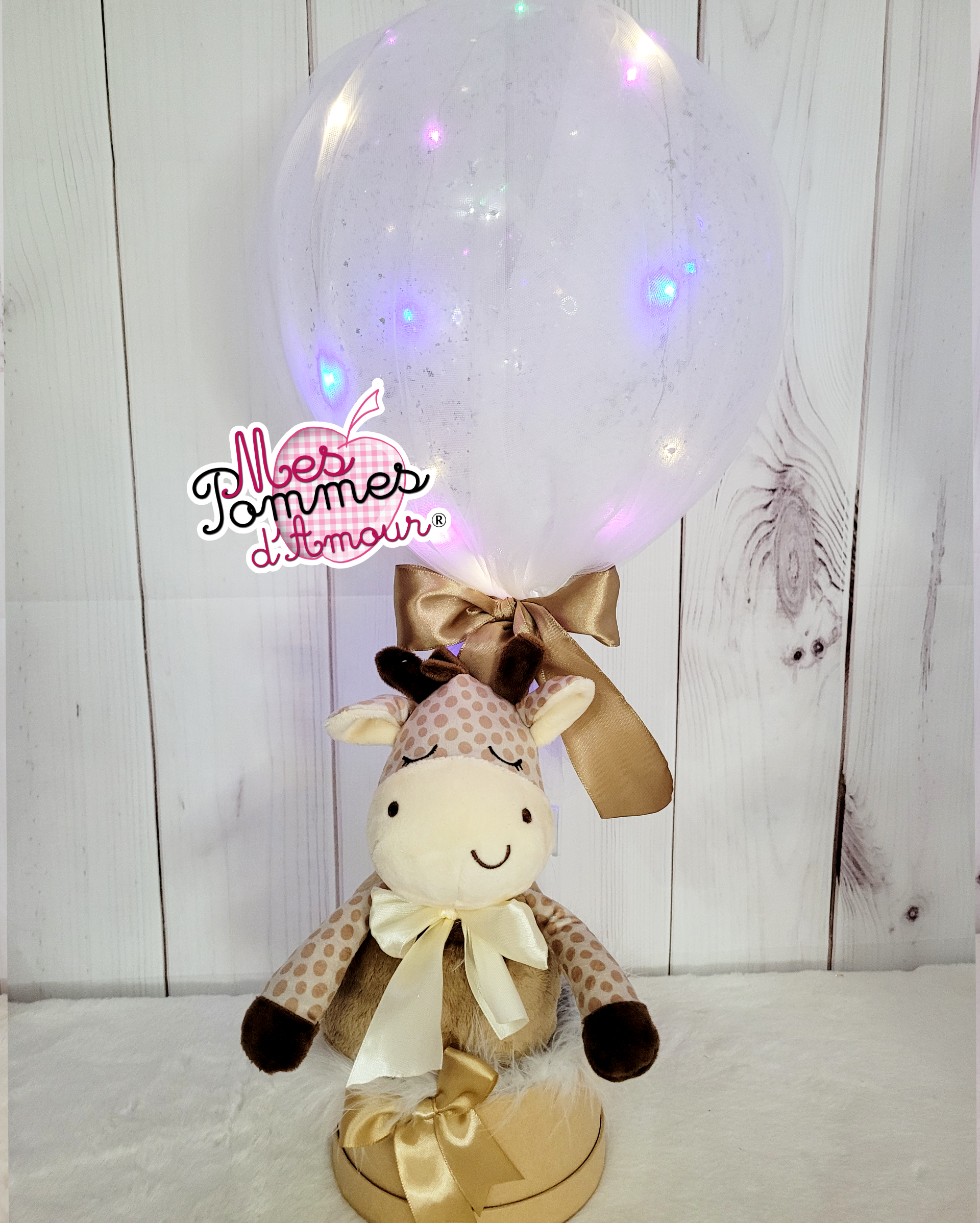 Surprise ballon bulle lumineux licorne