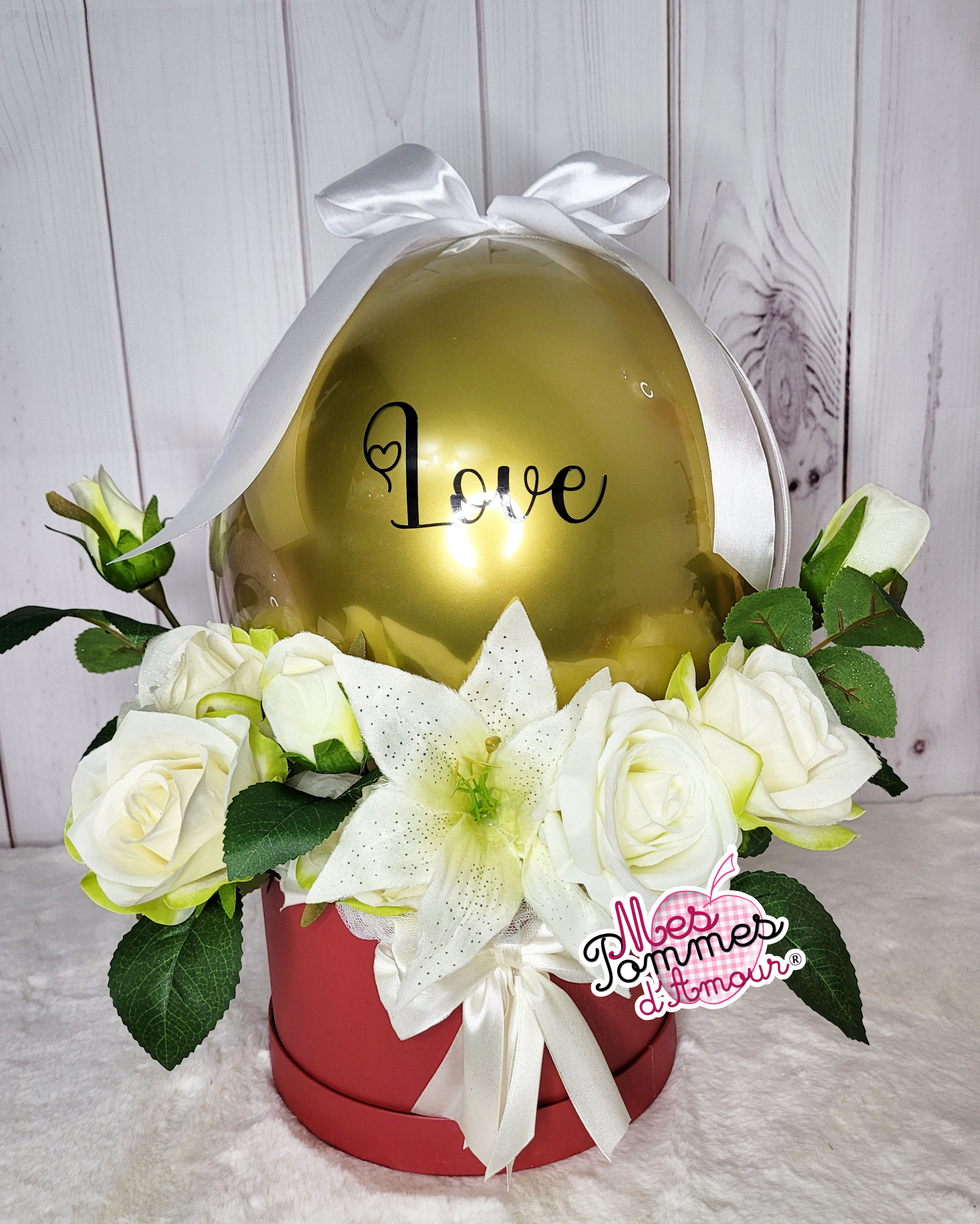 Bouquet ballon bulle amour élégant coloris au choix