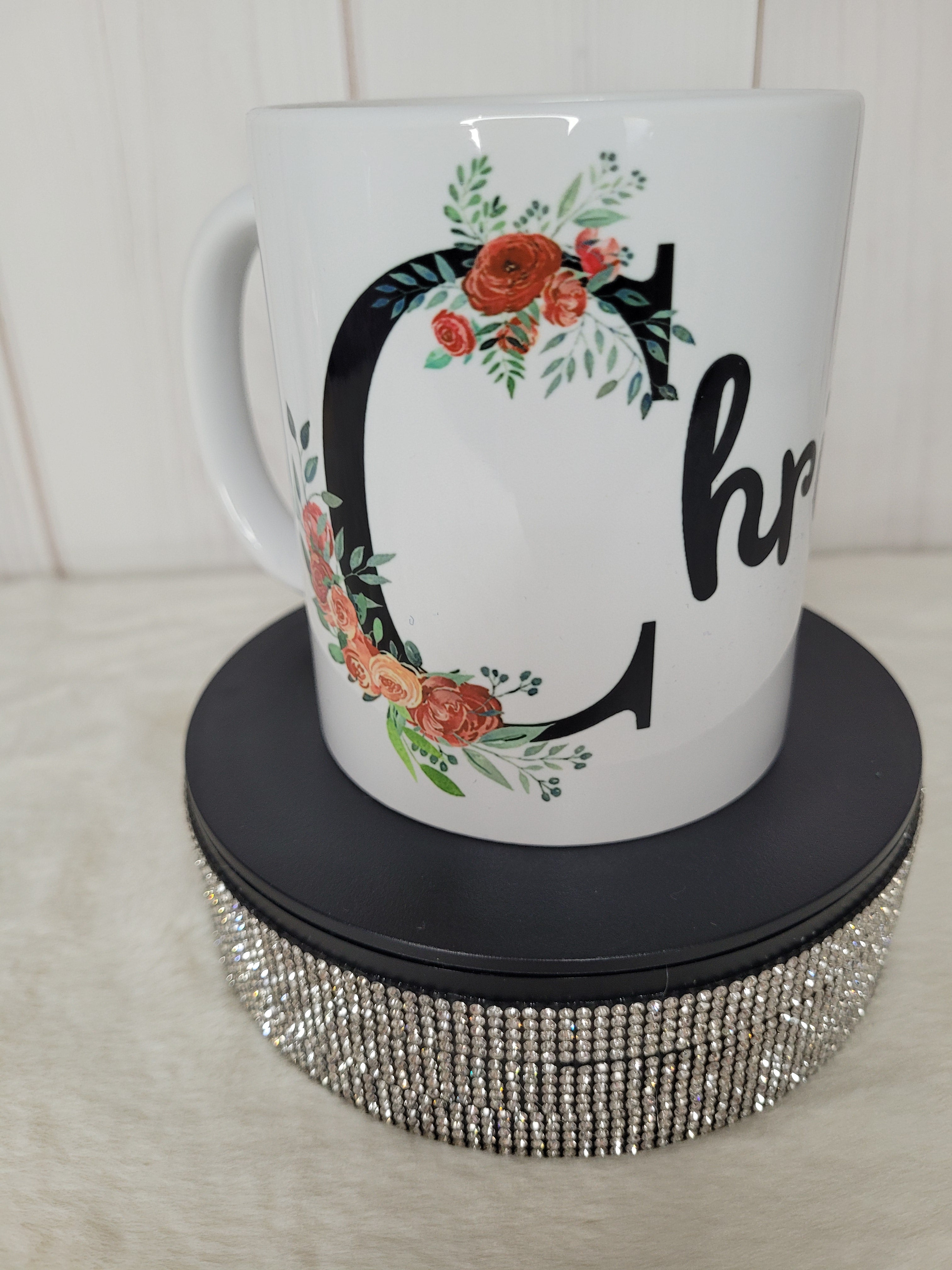 Mug prénom fleuris personnalisé