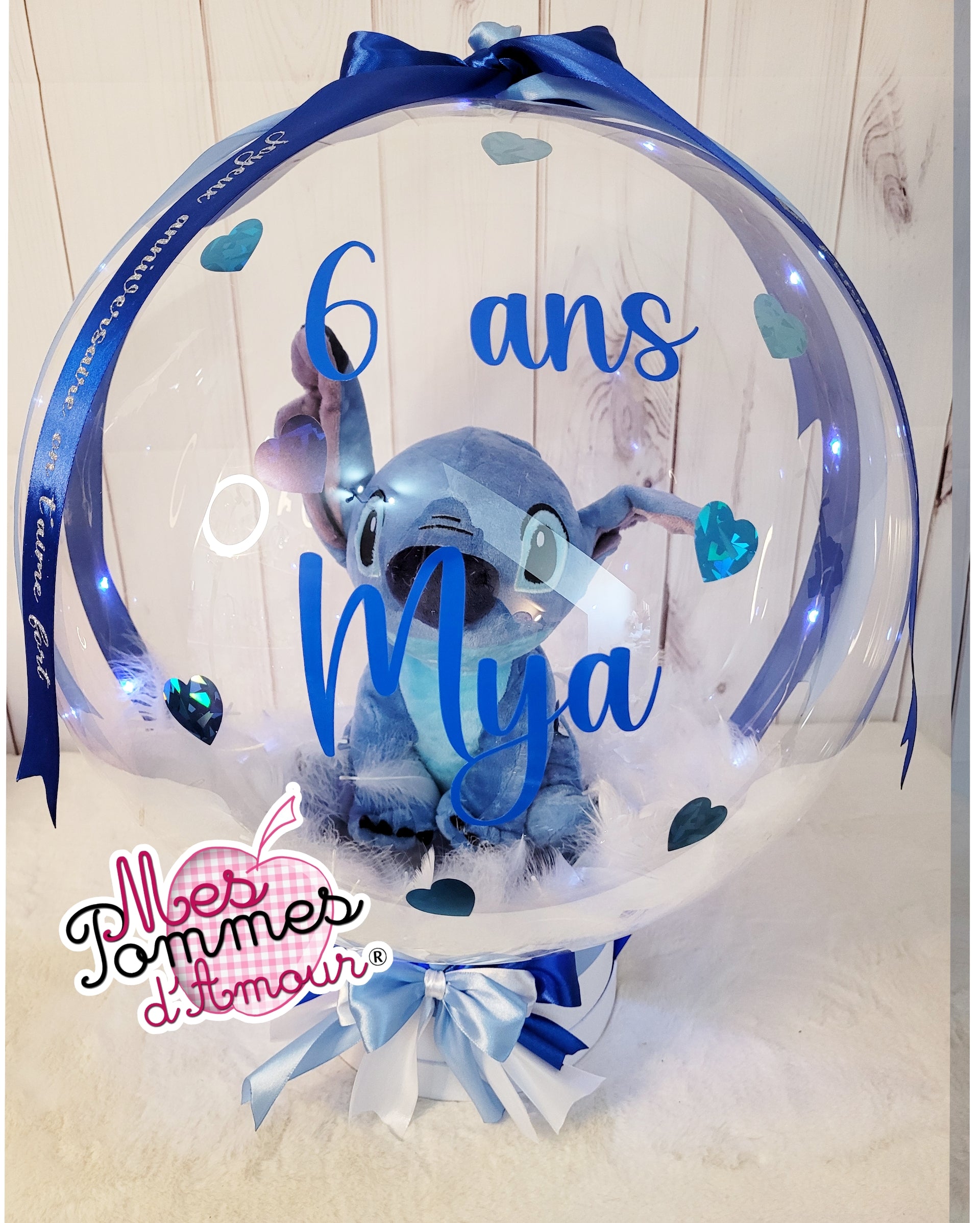 Ballon bulle peluche Stitch cadeau personnalisé