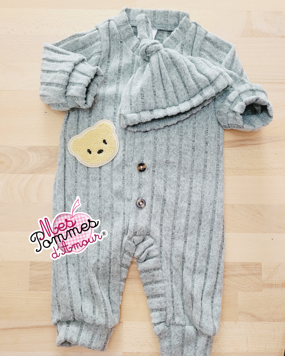 pyjama bebe bonnet ourse ourson