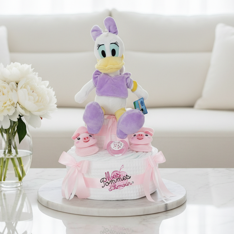 Gâteau de couches Daisy - Mes Pommes D'Amour Cadeaux naissance