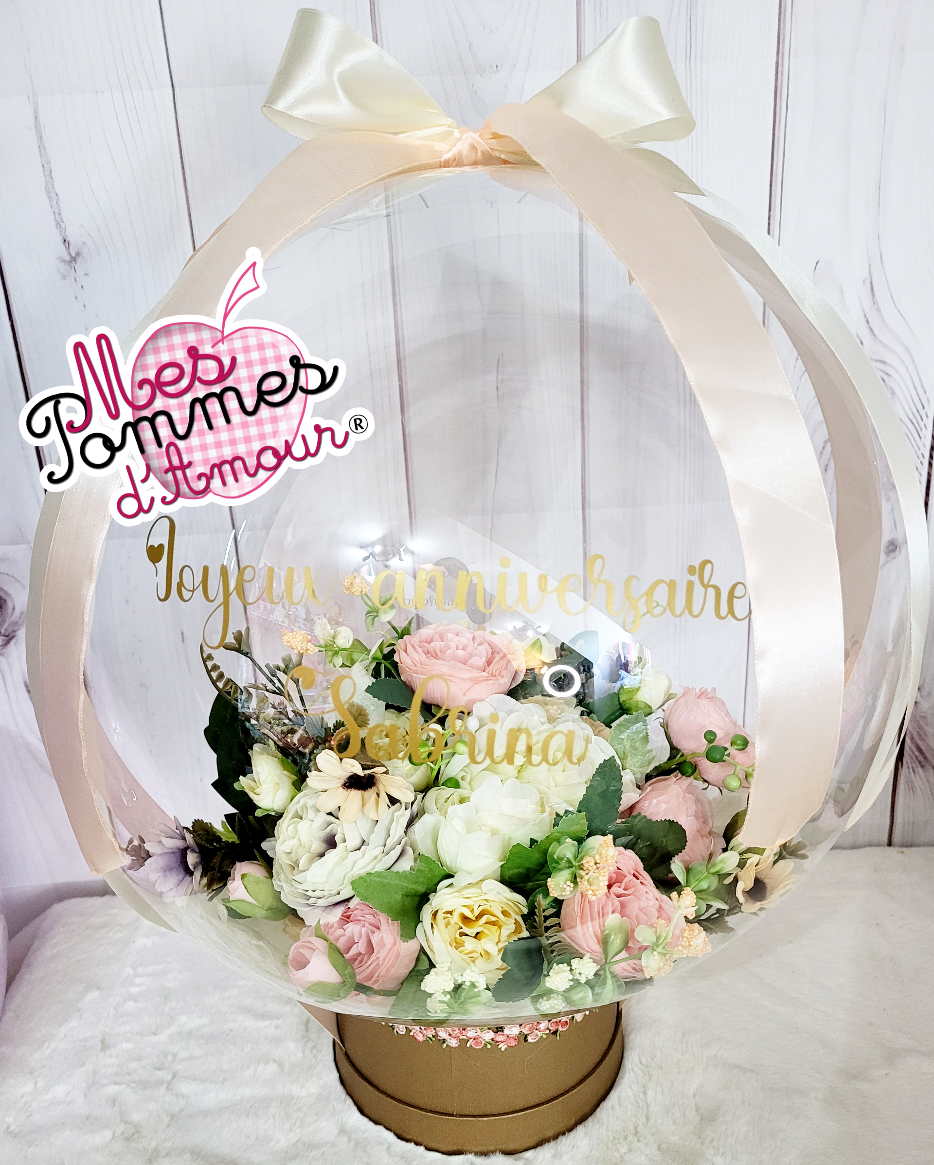 Ballon Bulle gros bouquet Bohème