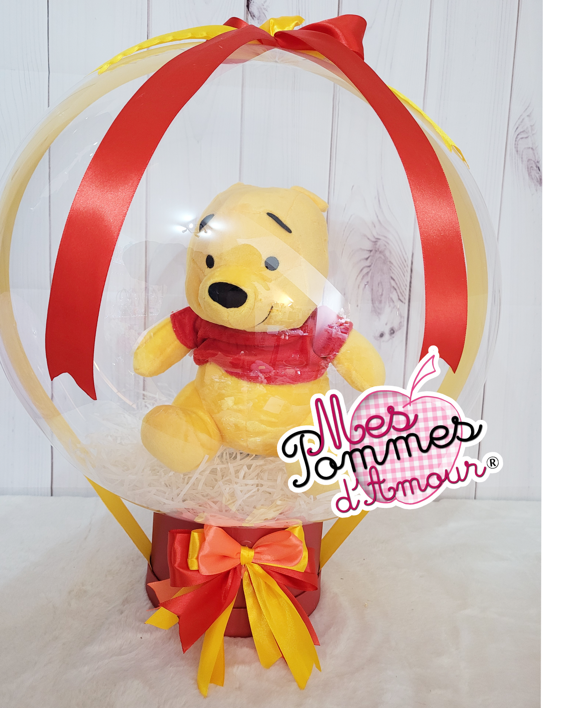 Peluche Winnie luxe pour Ballon Bulle ou seule
