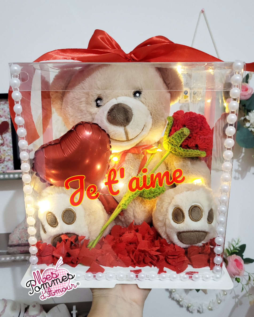 Boîte cadeau ourson d'amour - Mes Pommes D'Amour Cadeaux naissance