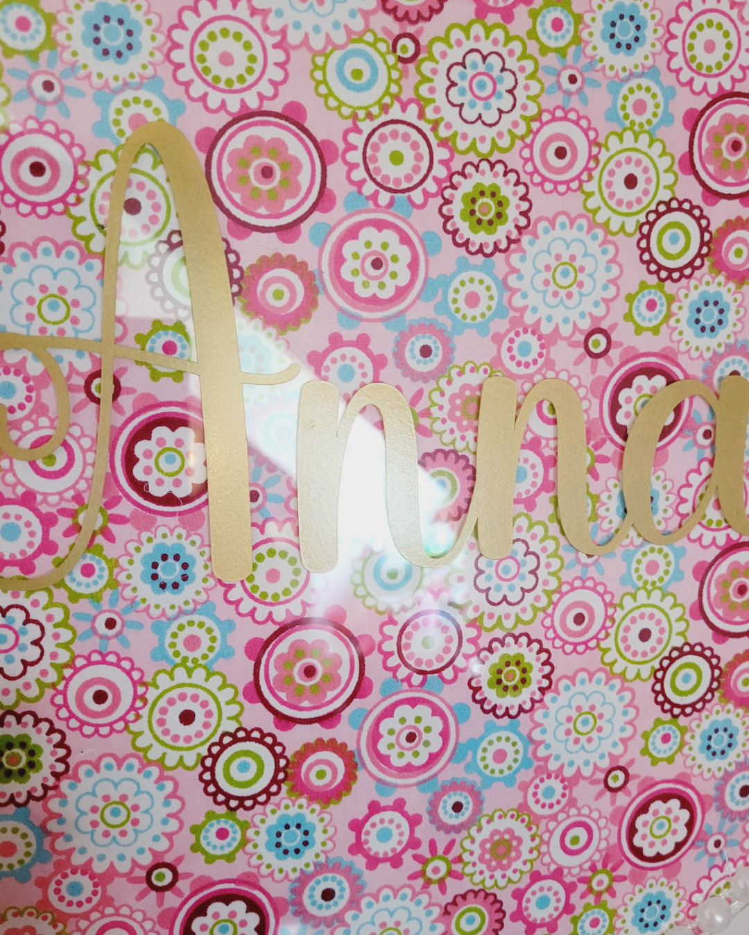 Plaque personnalisée tissus déco prénom