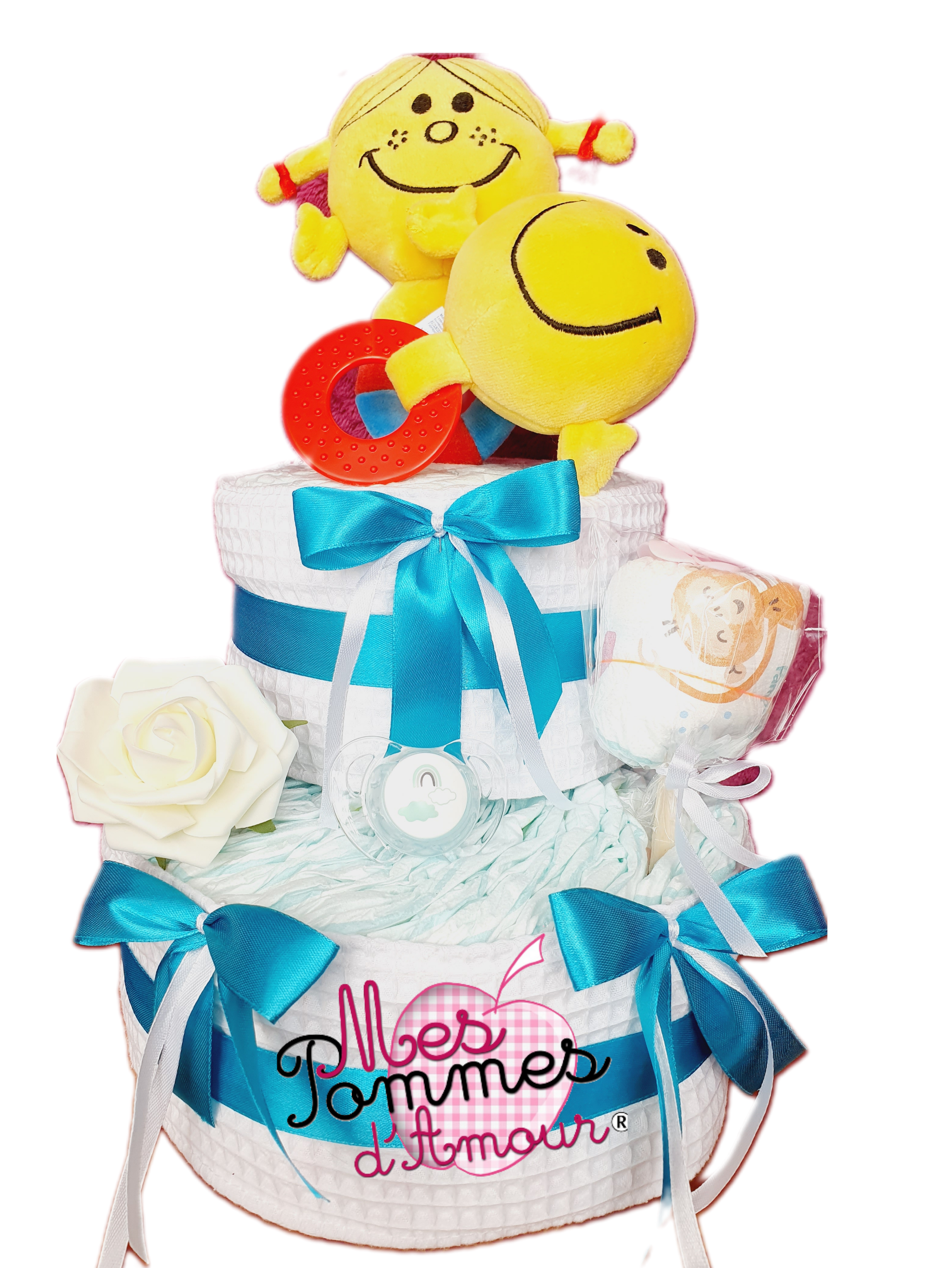 Mes Pommes d'Amour gateau de couches babys cake diaper cake