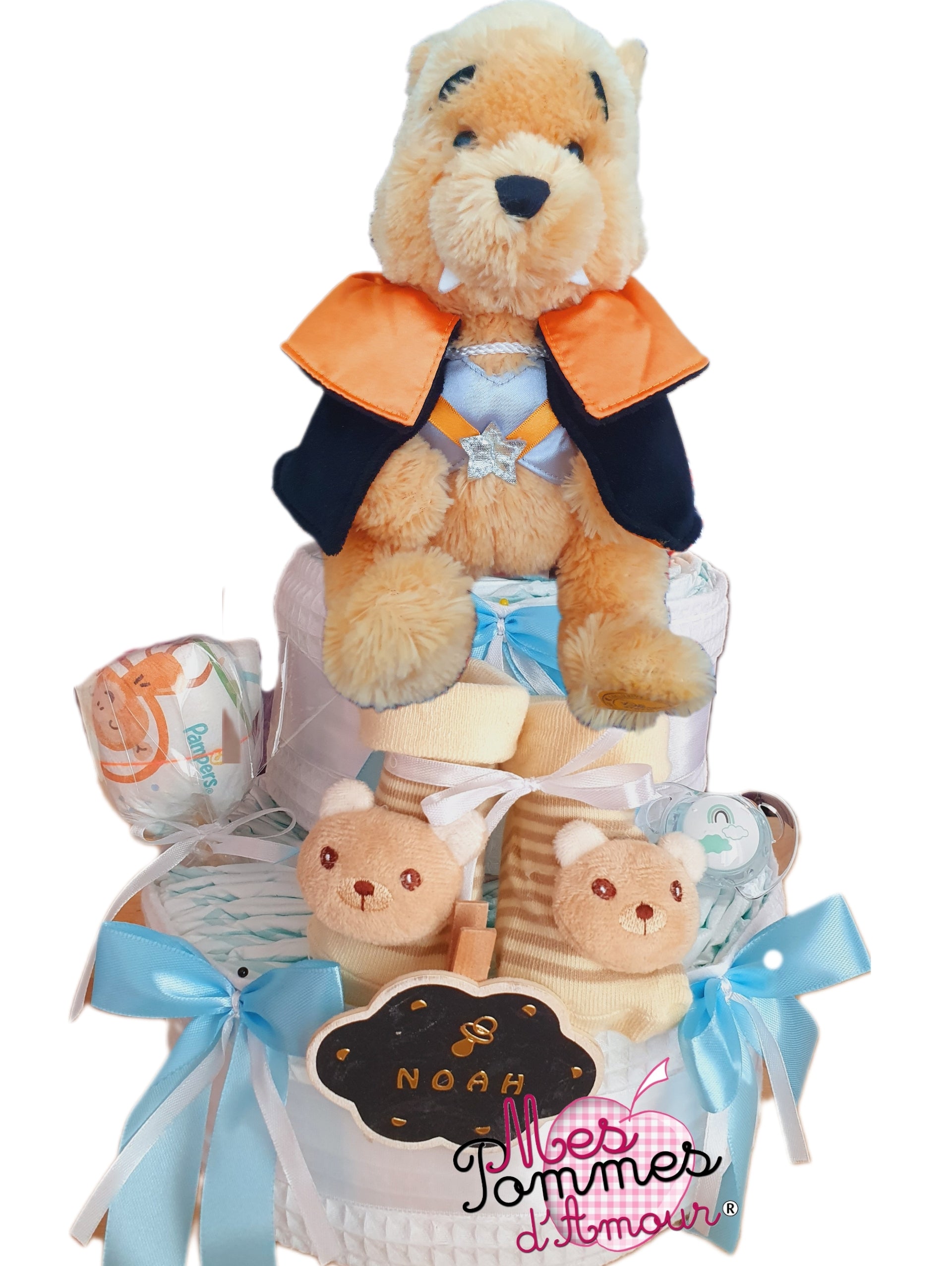 gateau de couches bébé baby s cake diaper cake mes pommes d'amour winnie disney