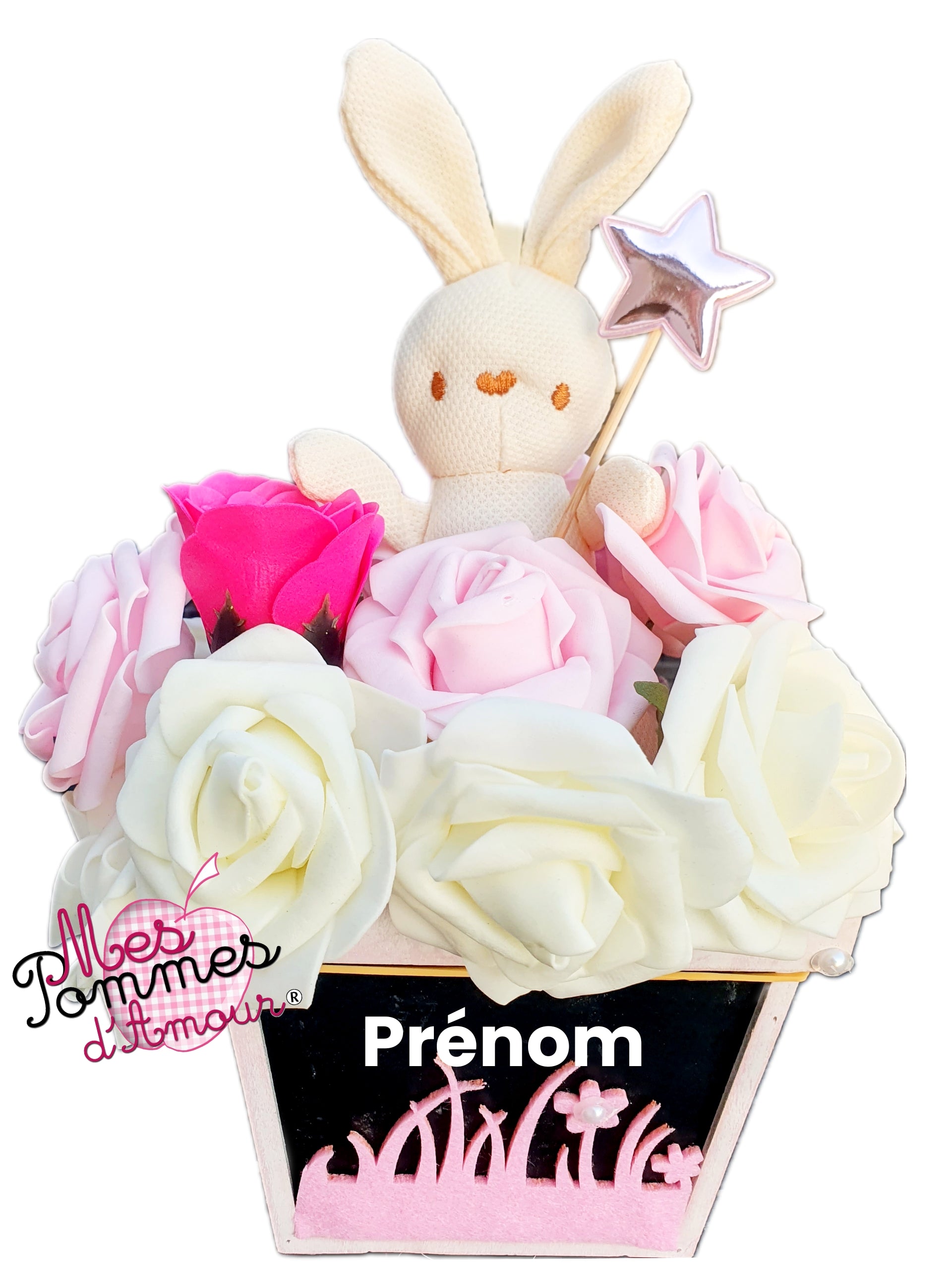 Cadeau naissance bouquet de naissance bébé enfant lapin