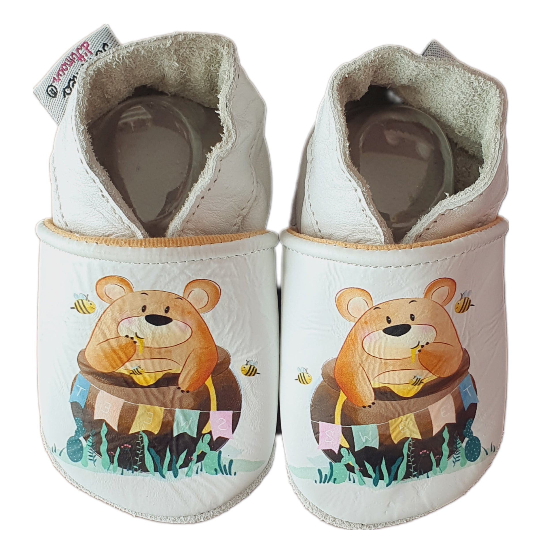 Chaussons en cuir Ours Winnie