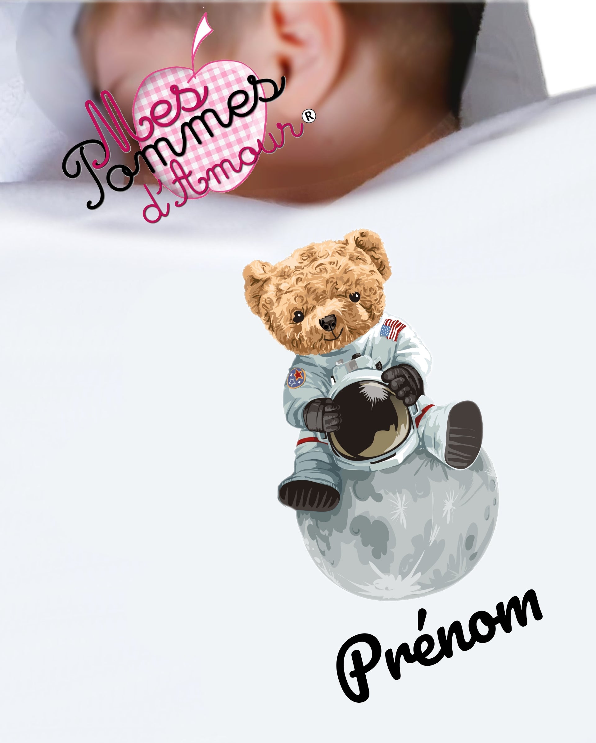 Personalized Astronaut Bear Blanket