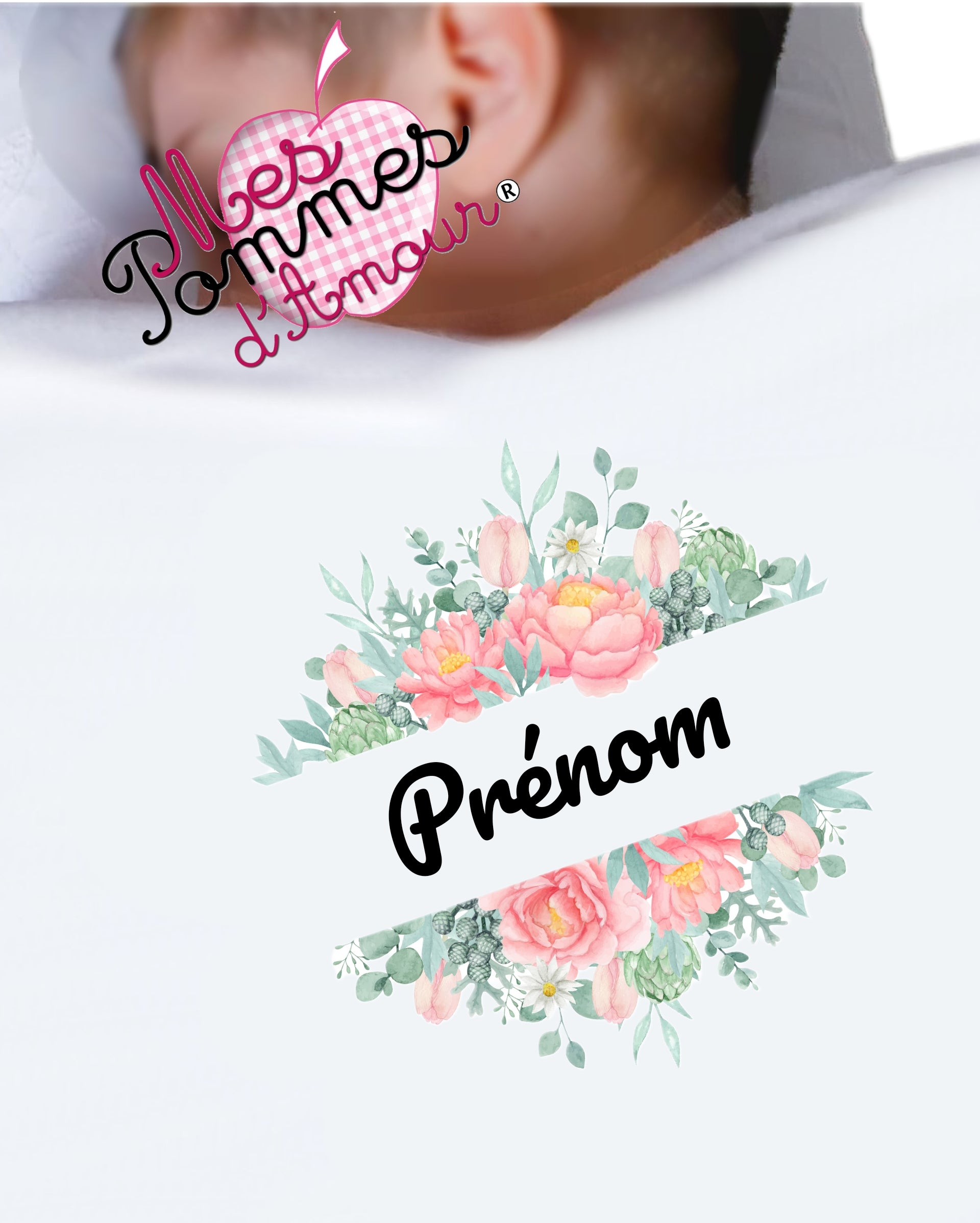 Couverture personnalisée fleurs