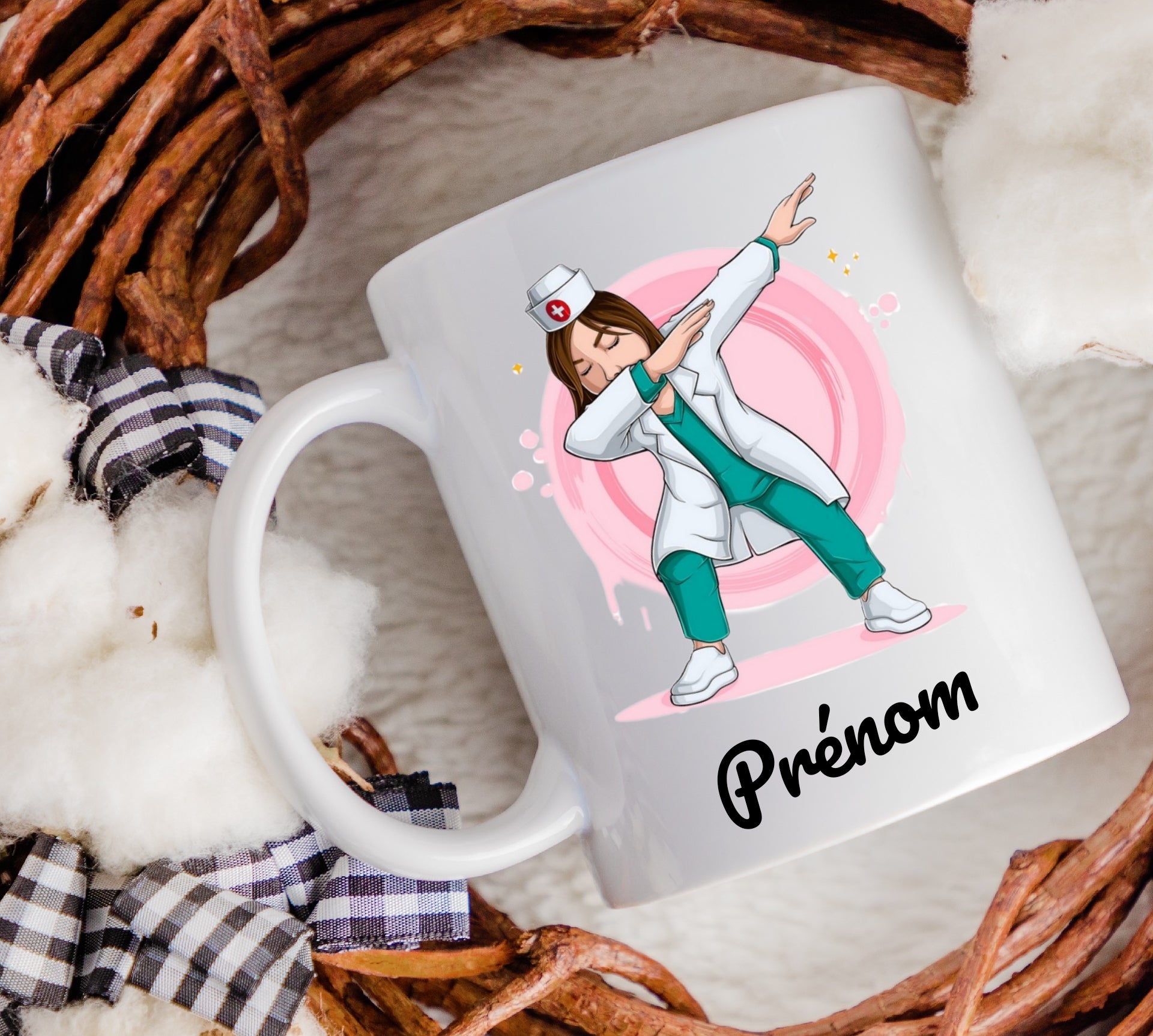 Mug personnalisé infirmière Dab