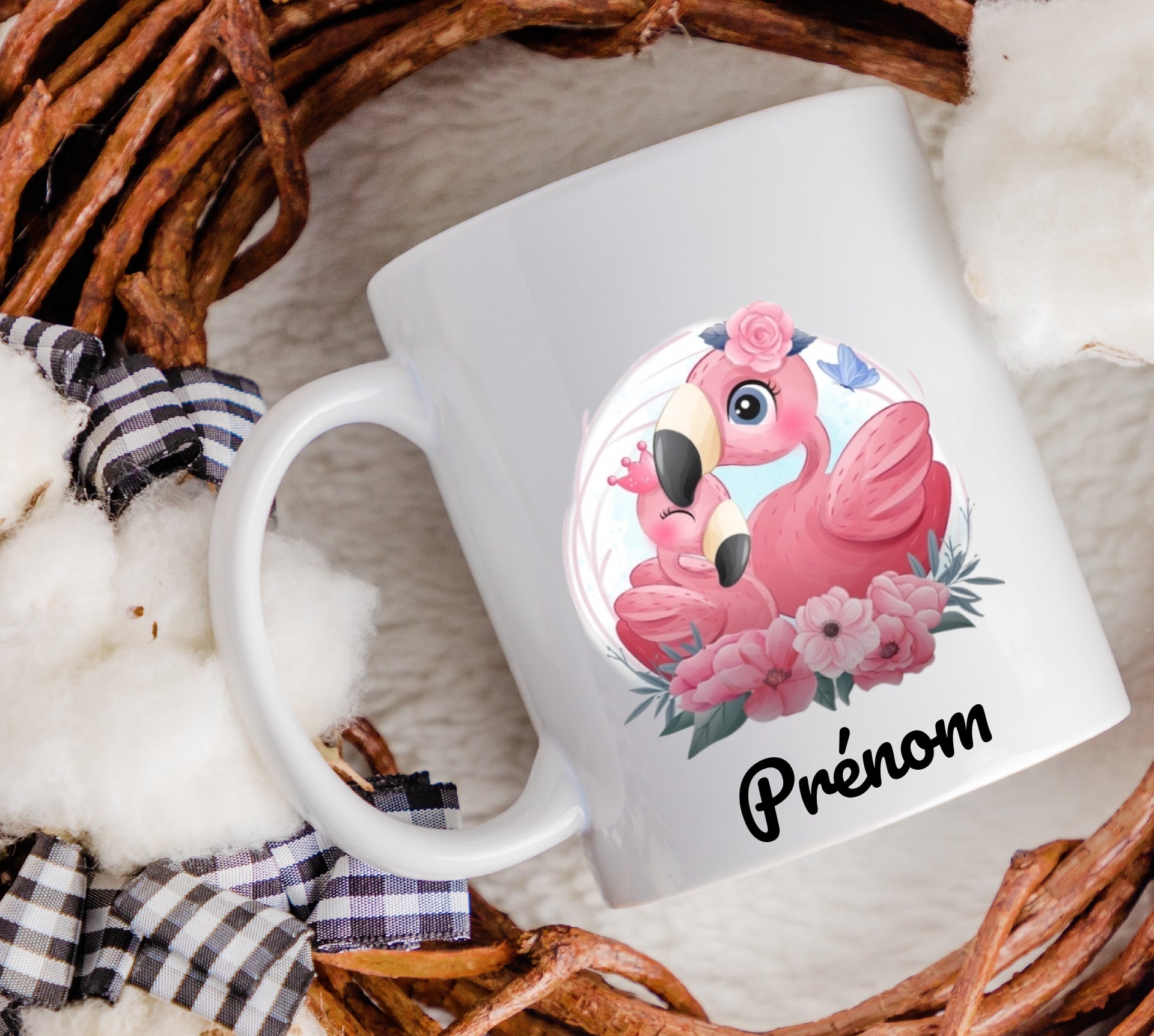 Mug personnalisé Flamant rose