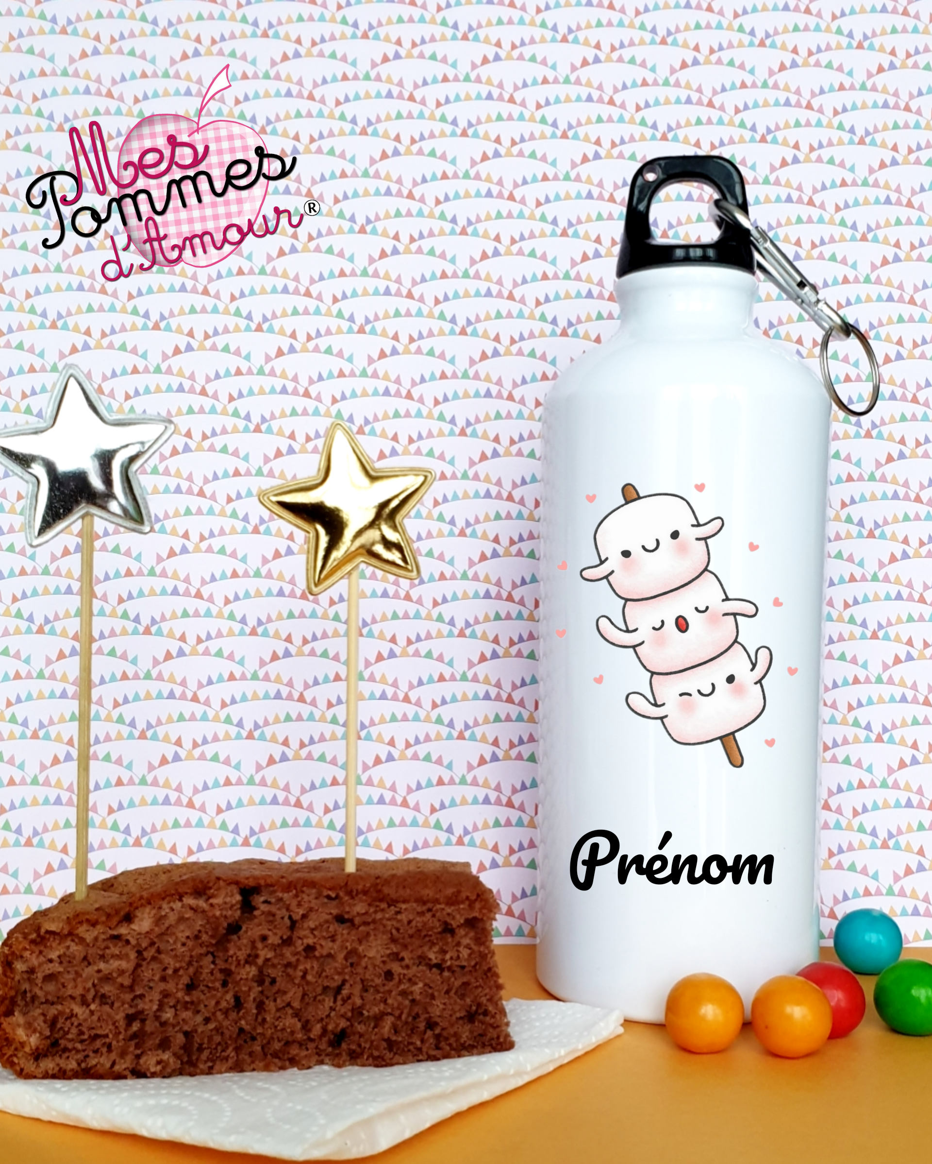 Personalized Chamallow Water Bottle