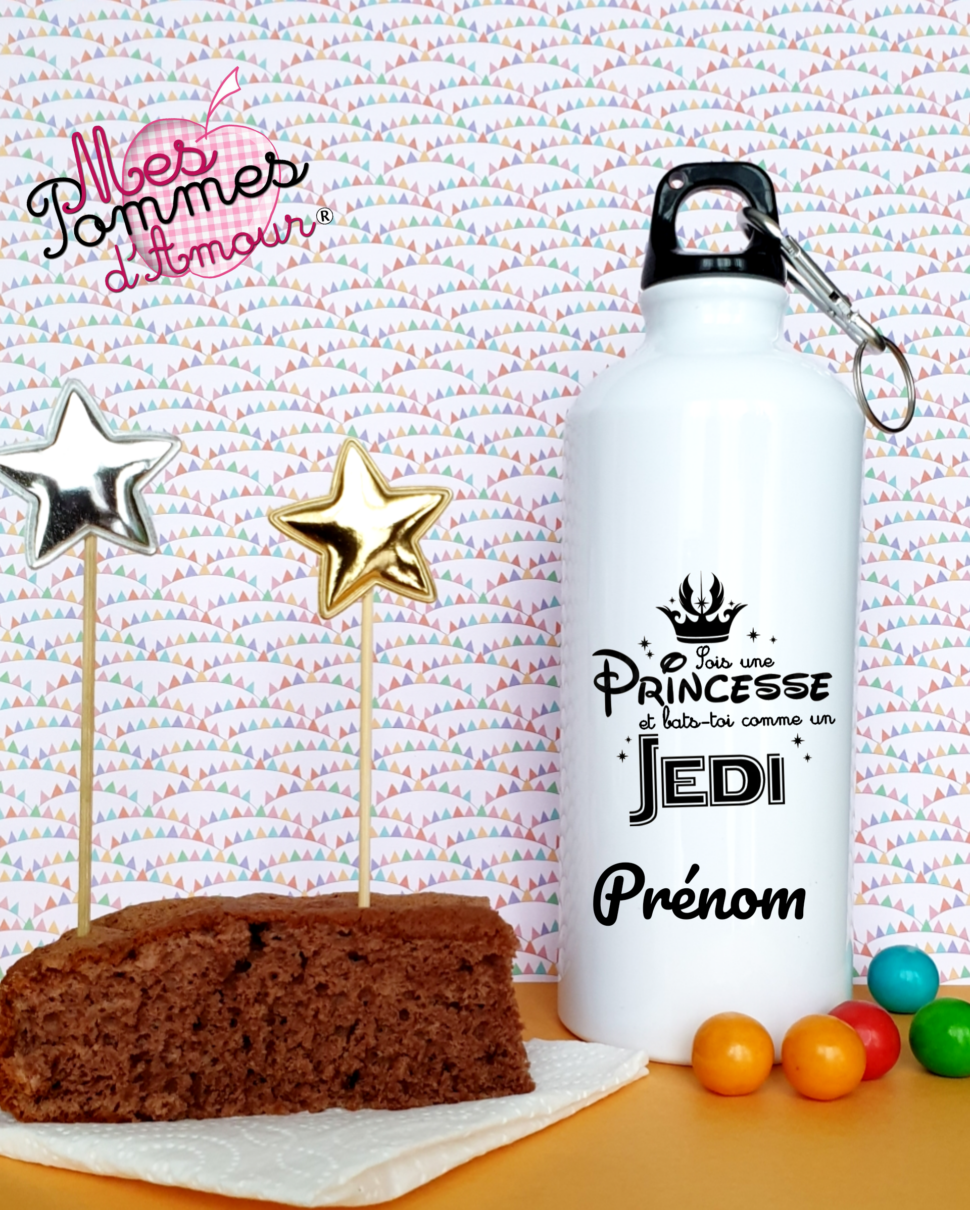 Personalized Jedi Princess Water Bottle