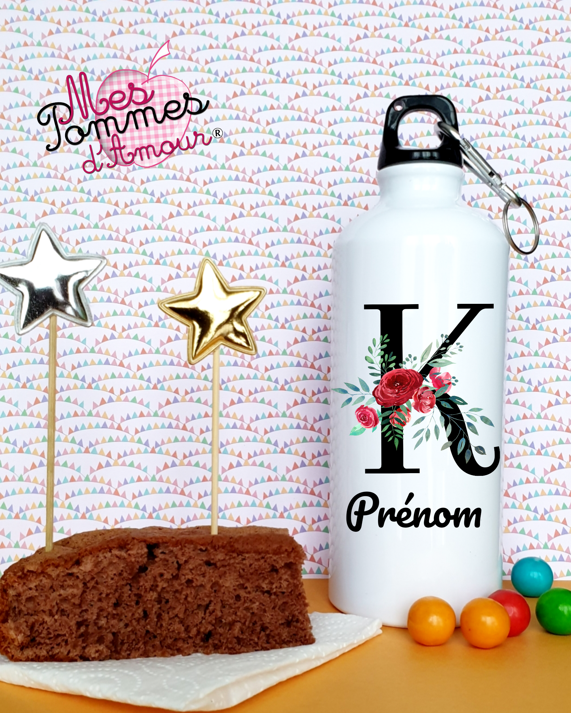 Personalized Alphabet Water Bottle