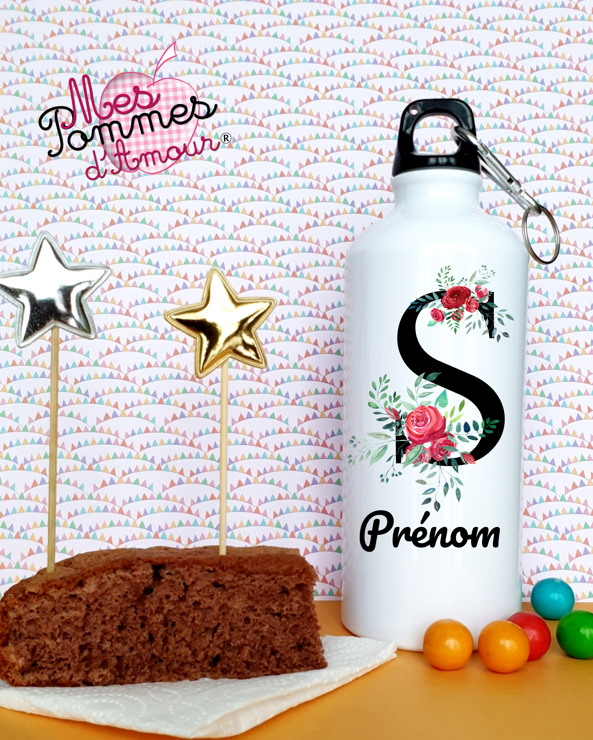 Personalized Alphabet Water Bottle