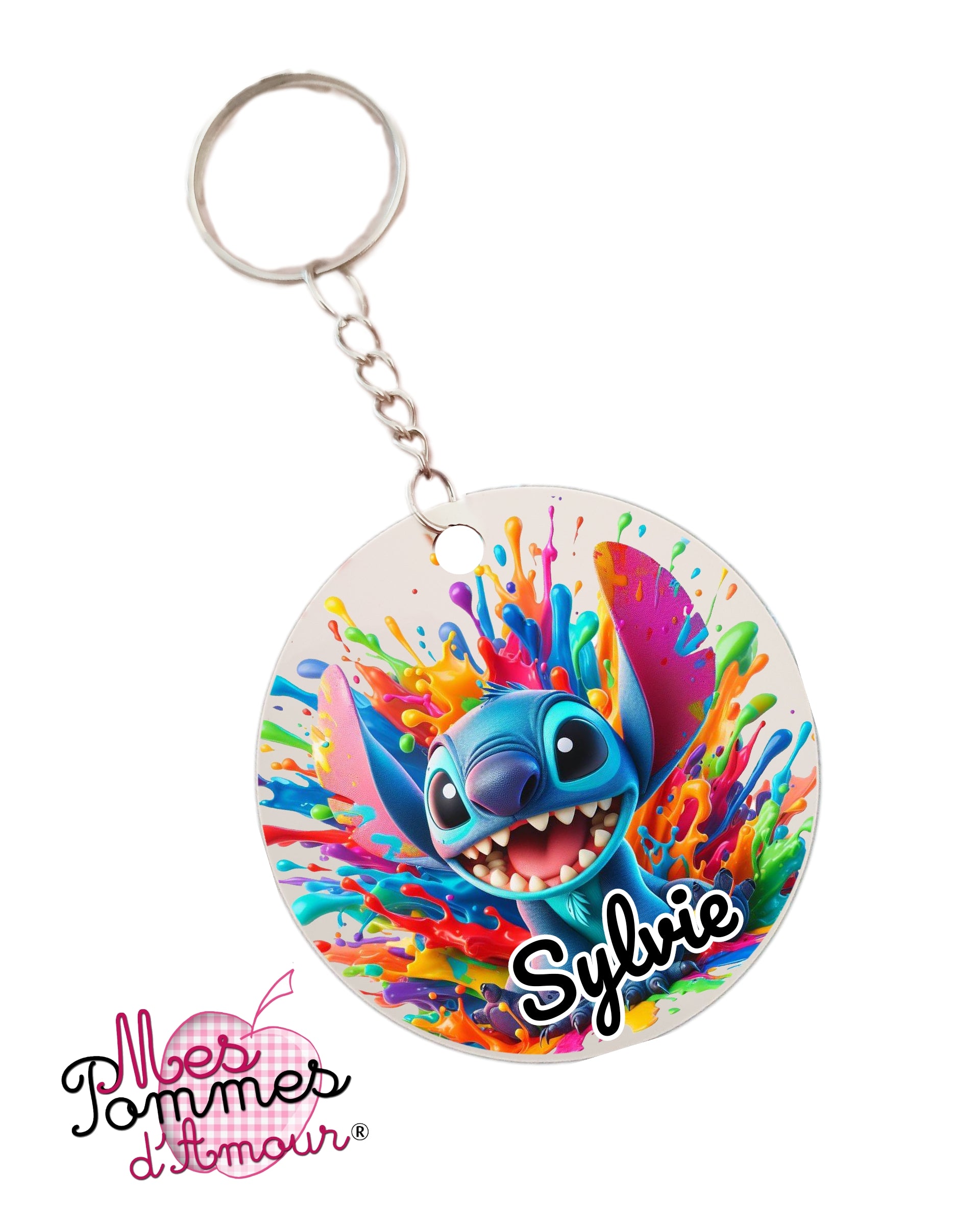 Personalized Stitch Keychain