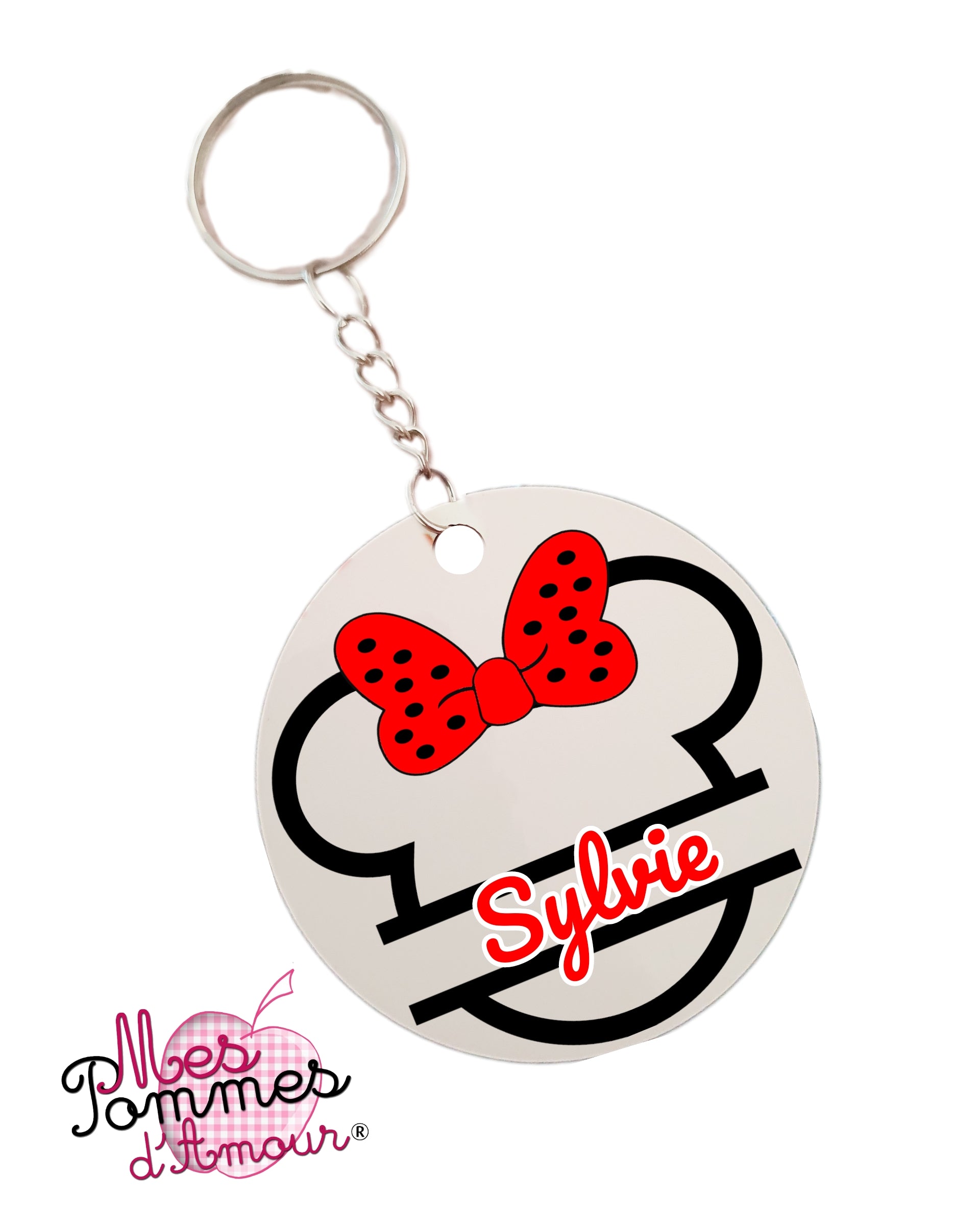 Personalized Mickey Minnie Keychain