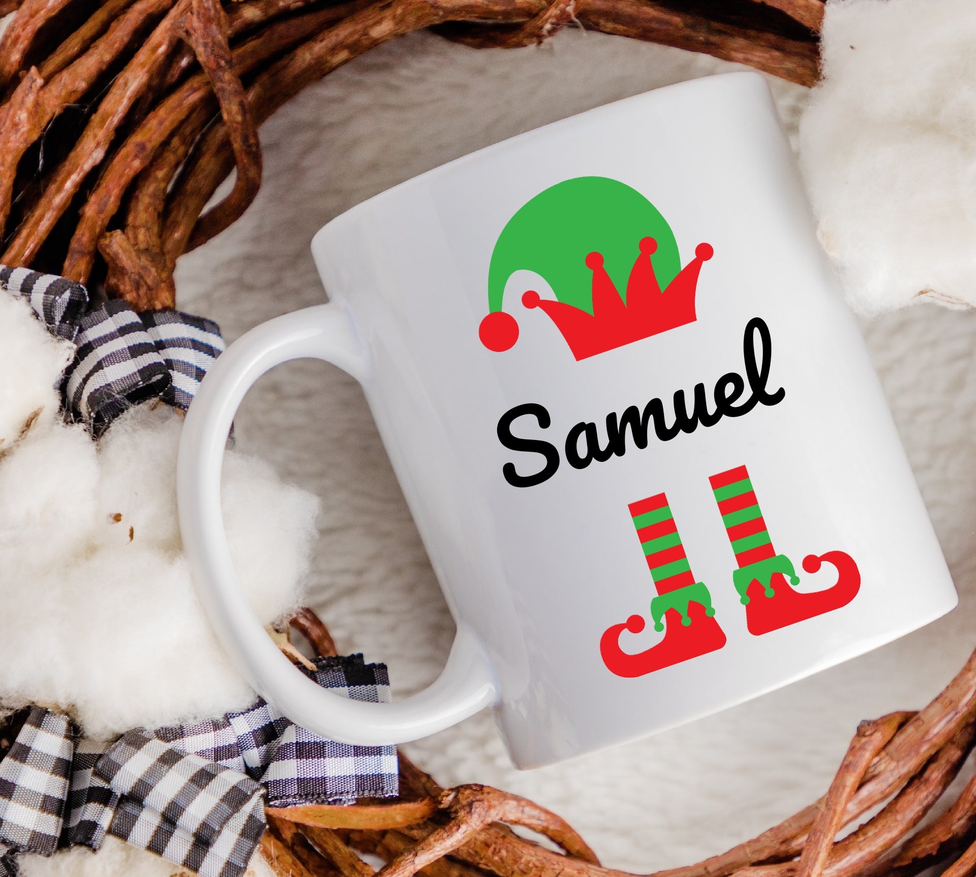 Mug de Noël avec prénom modèle au choix