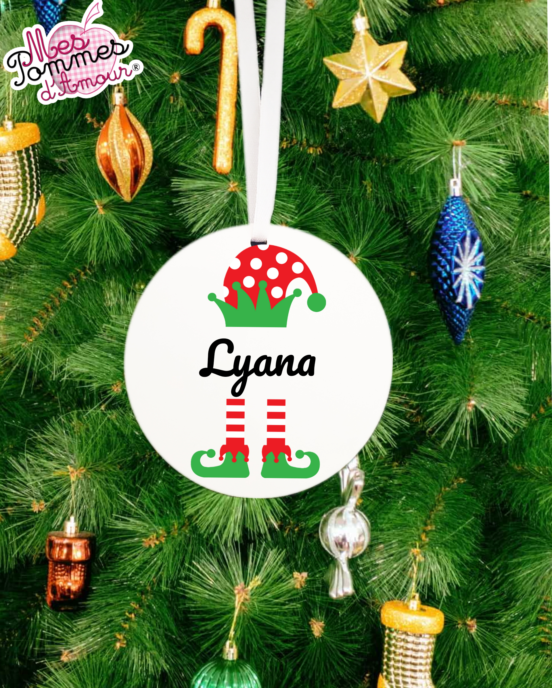 Personalized Elf Christmas Ball