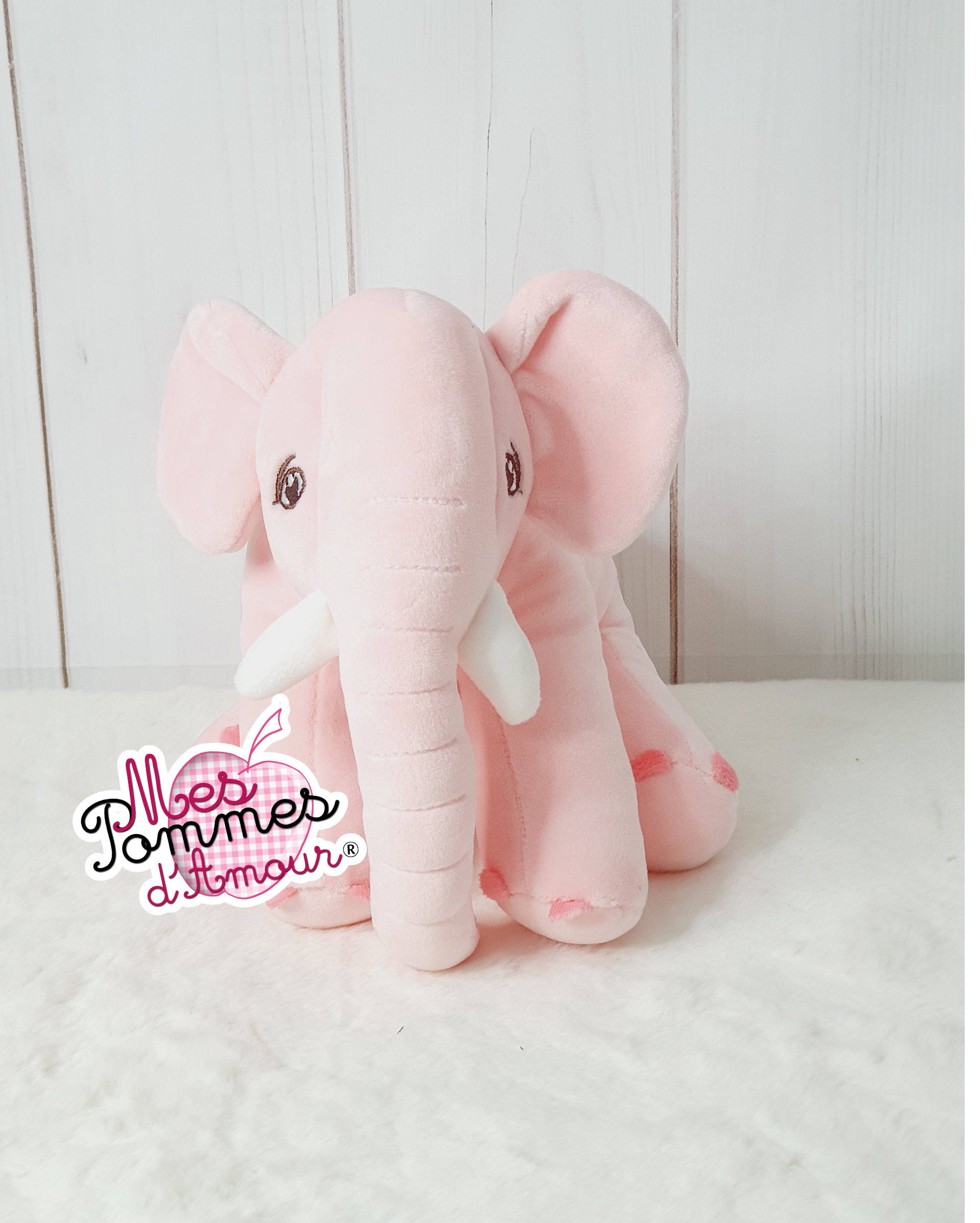 Peluche éléphant rose 25cm pour Ballon Bulle