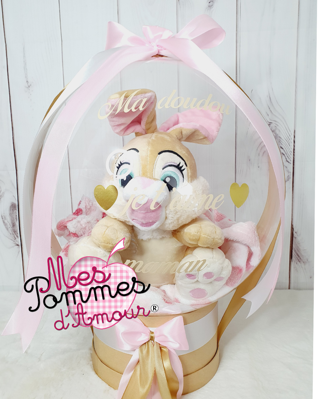 Peluche Miss Bunny luxe pour Ballon Bulle ou seule