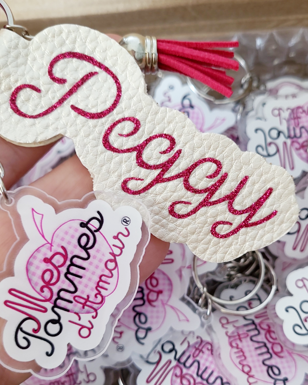 Porte clés Mes Pommes D'Amour logo